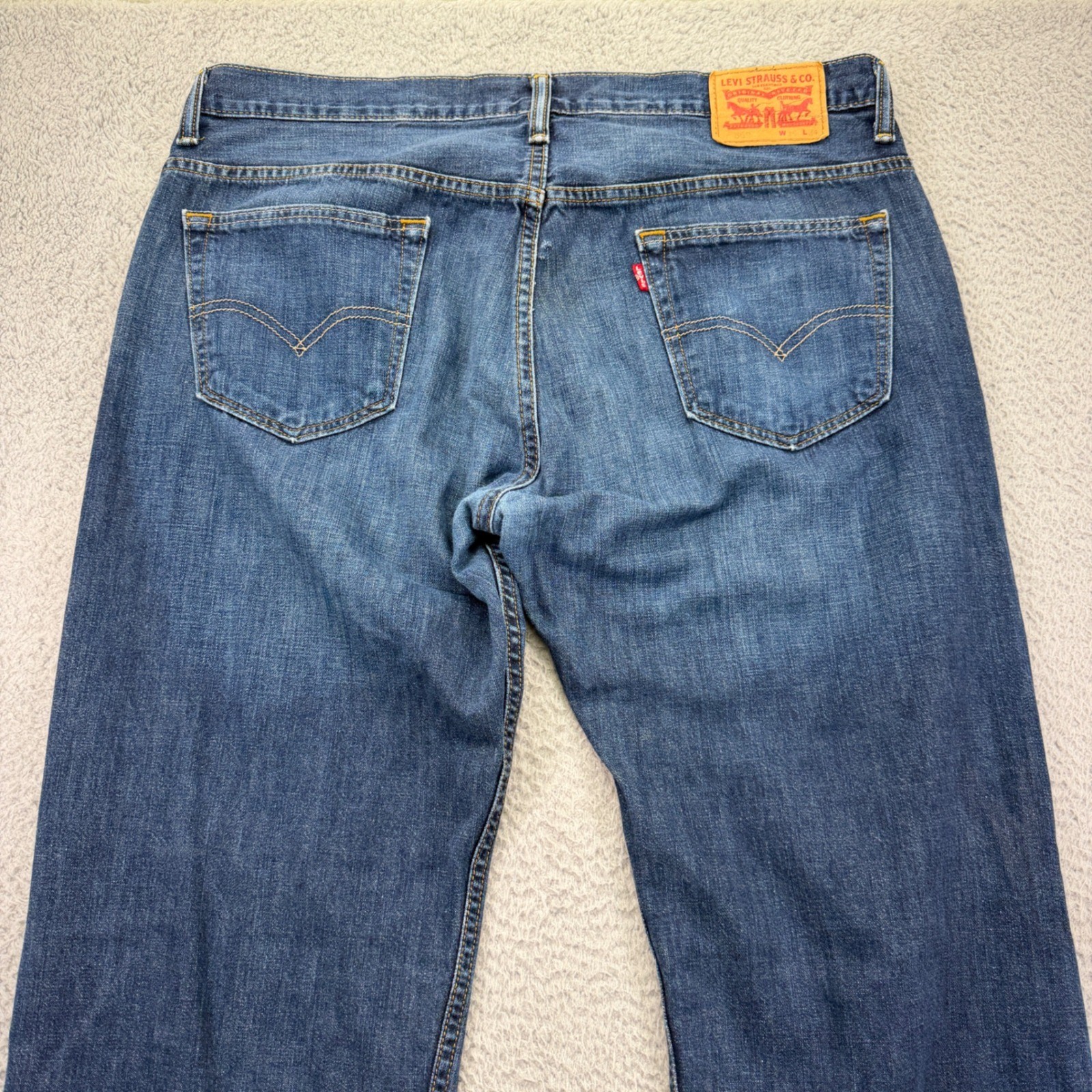 Levis 569 Jeans Mens 36×34 Blue Loose Straight Mid Rise Dark Wash Denim
