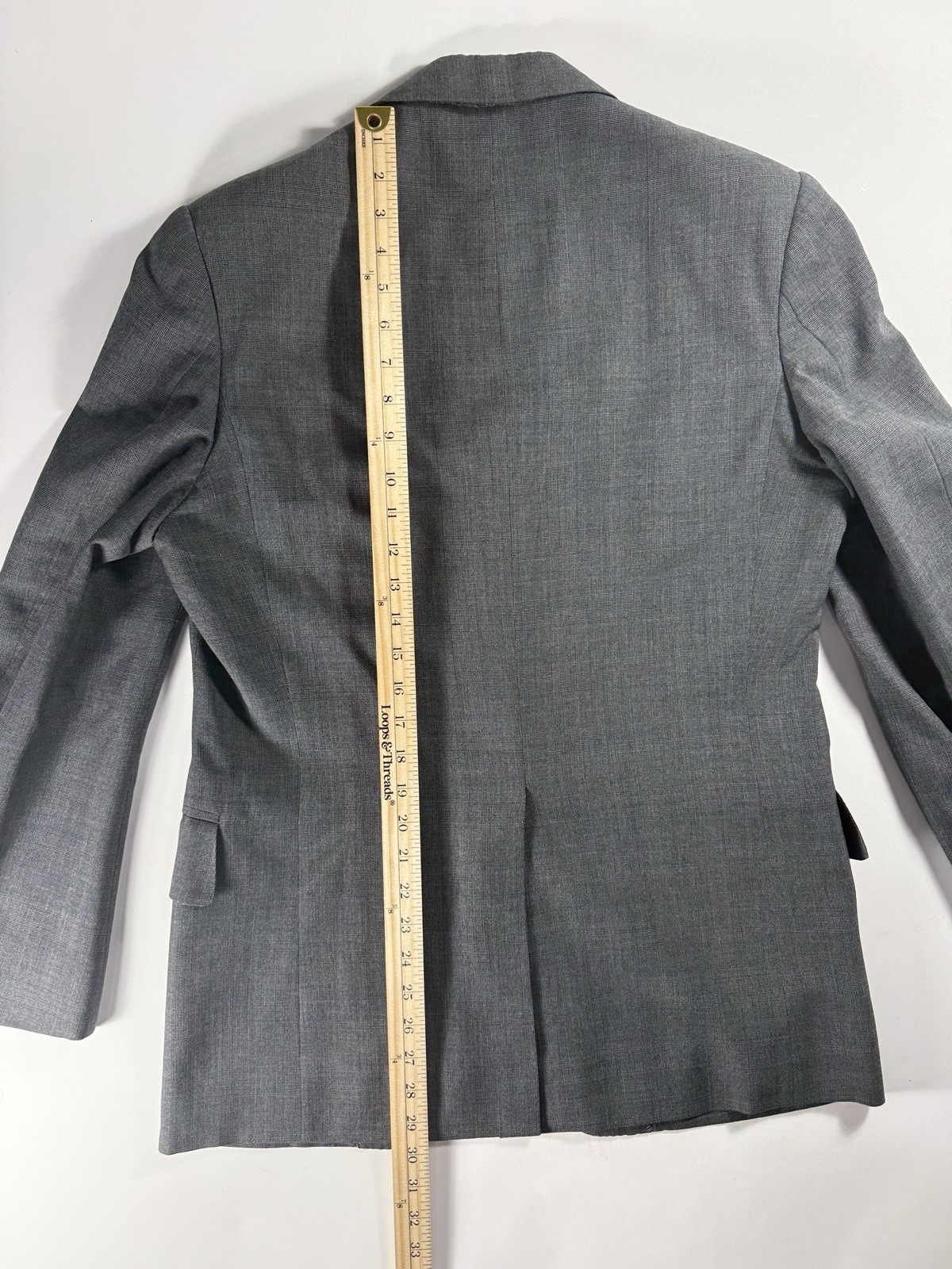 Henry Poole Bespoke Savile Row Gray Glen Check Blazer 40R Est Wool Vintage 1979