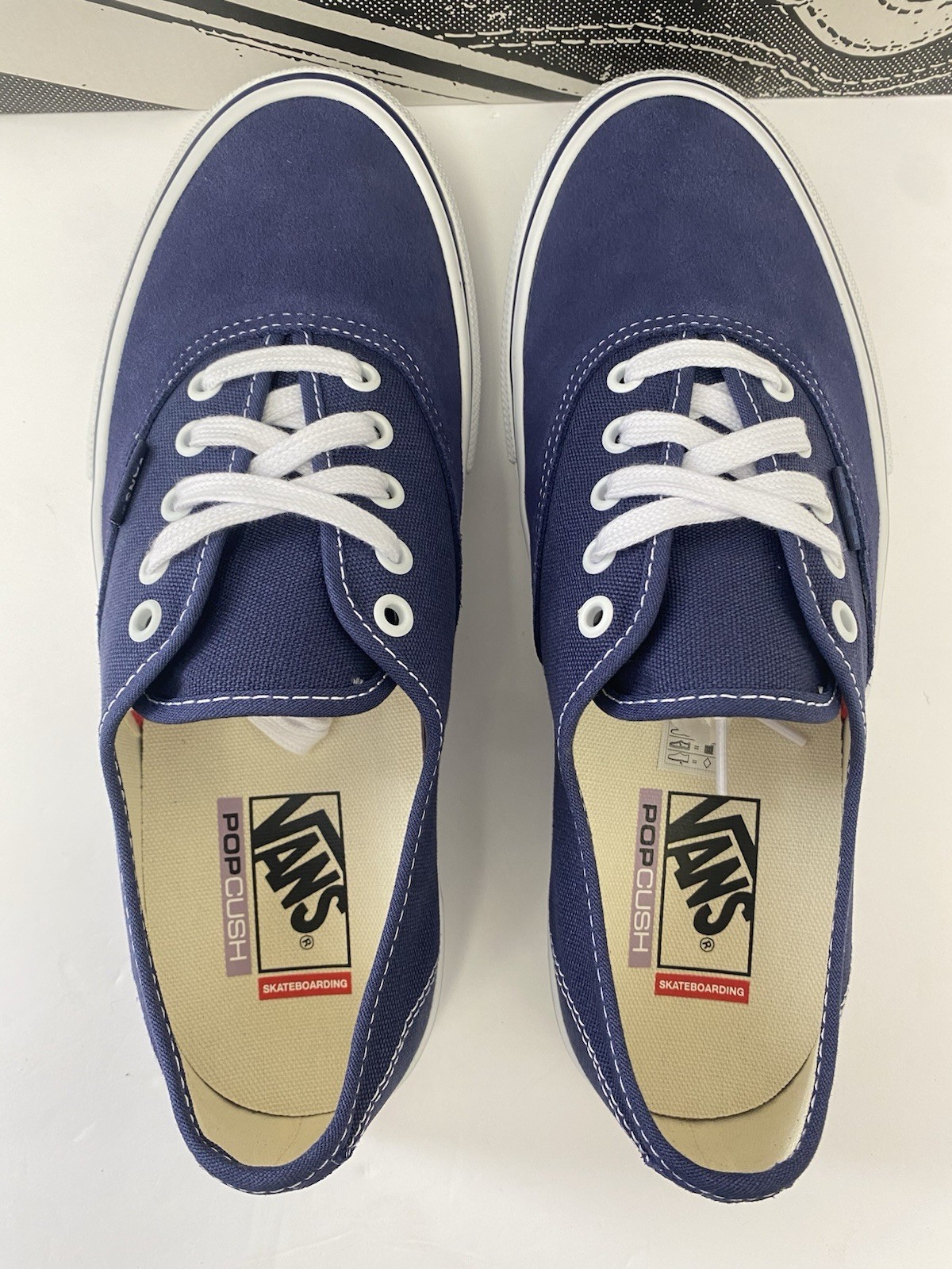 VANS M 13 SKATE Authentic Midnight Blue White Pop Cush Dura Cap Shoes New In Box