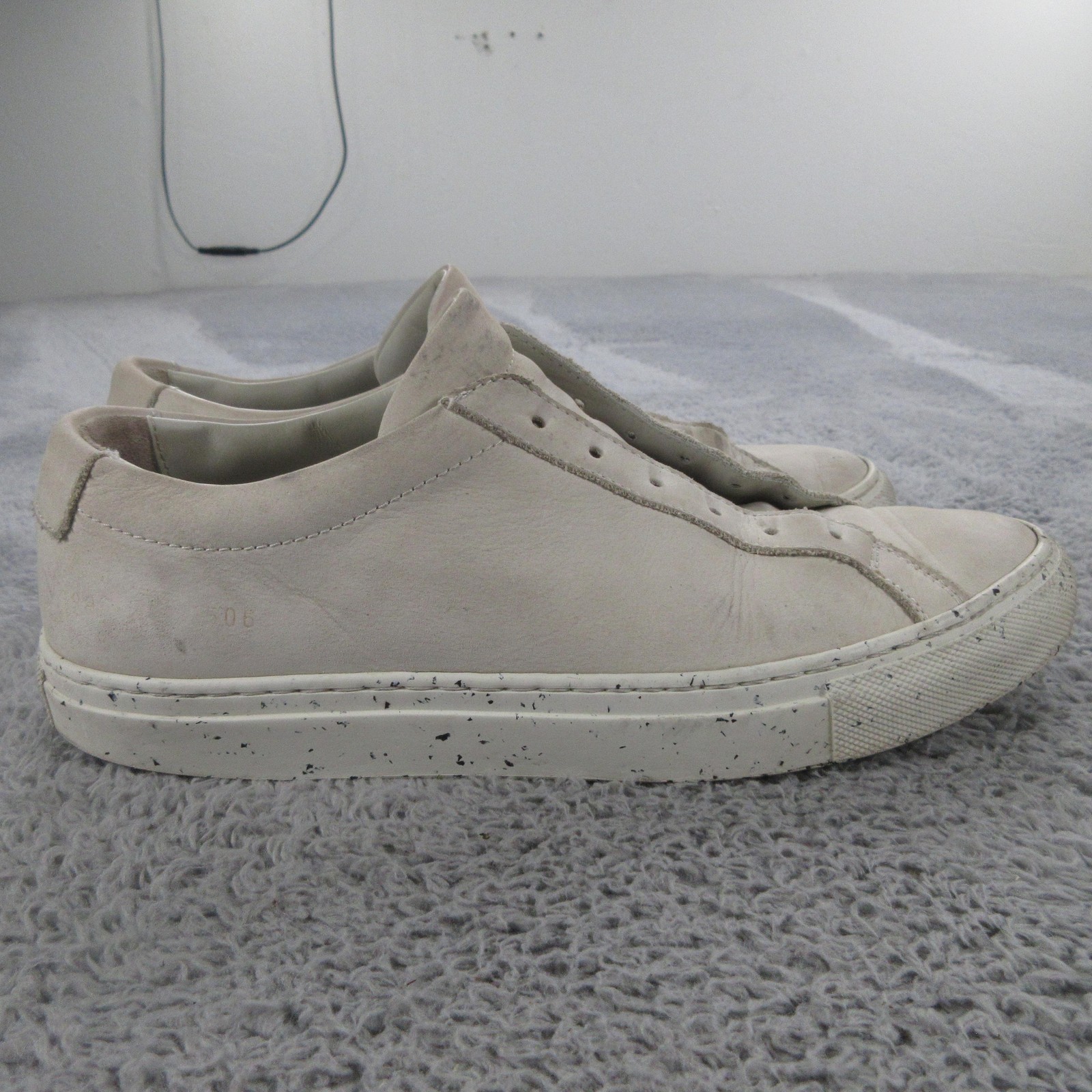 Common Projects WOMAN Shoes Womens Size 7.5 Beige Leather Sneakers 6095 38 0506