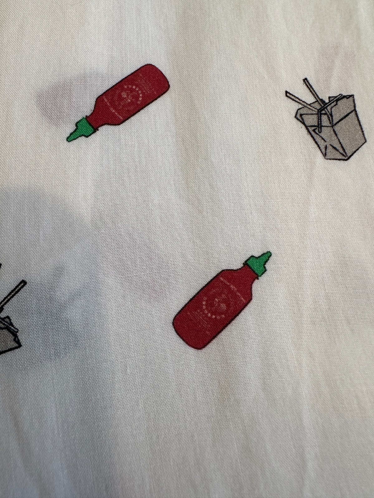 Sriracha Hot Sauce Huy Fong All Over Print Button Up Short Sleeve Shirt Size 2XL