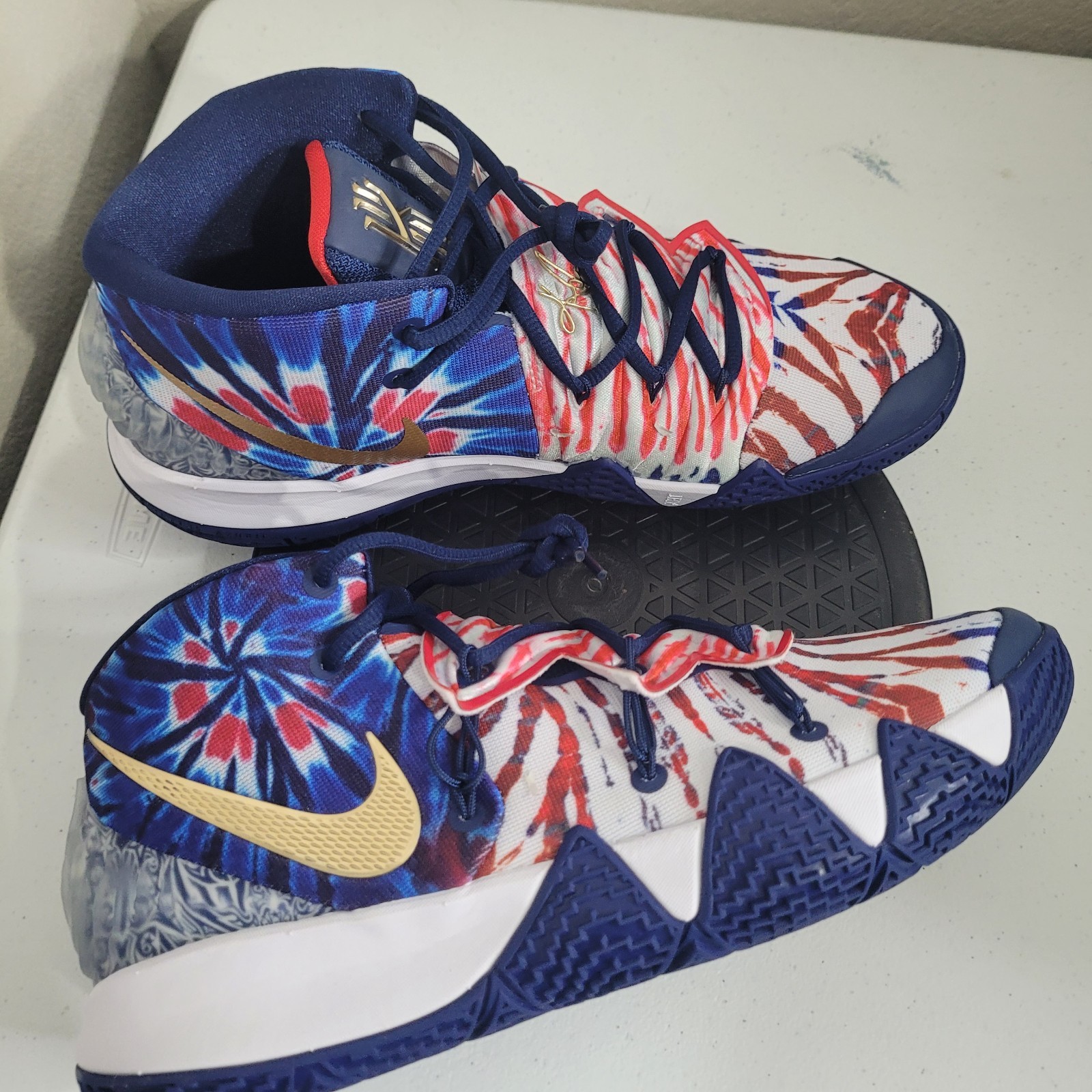 Nike Kybrid S2 CQ9323-400 Irving “Tie Dye USA” Red Blue White 2020 Men Size 11