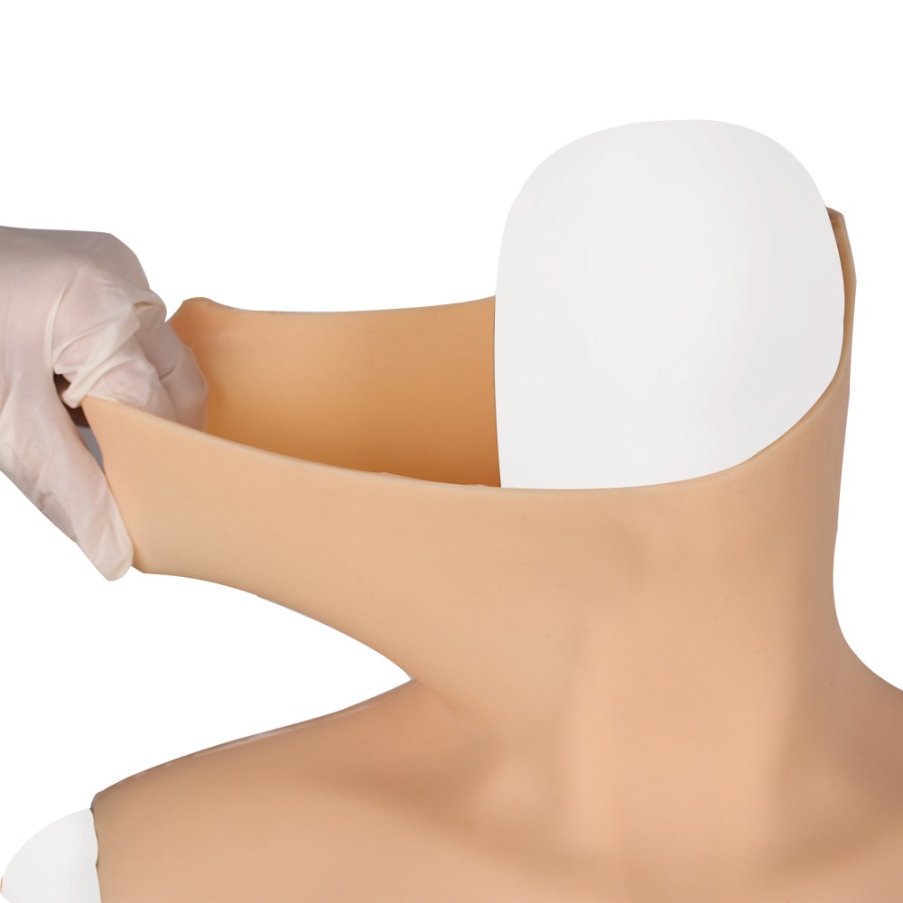 D-Cup Silicone Breast Forms – Full Body Suit for Crossdresser Transgender