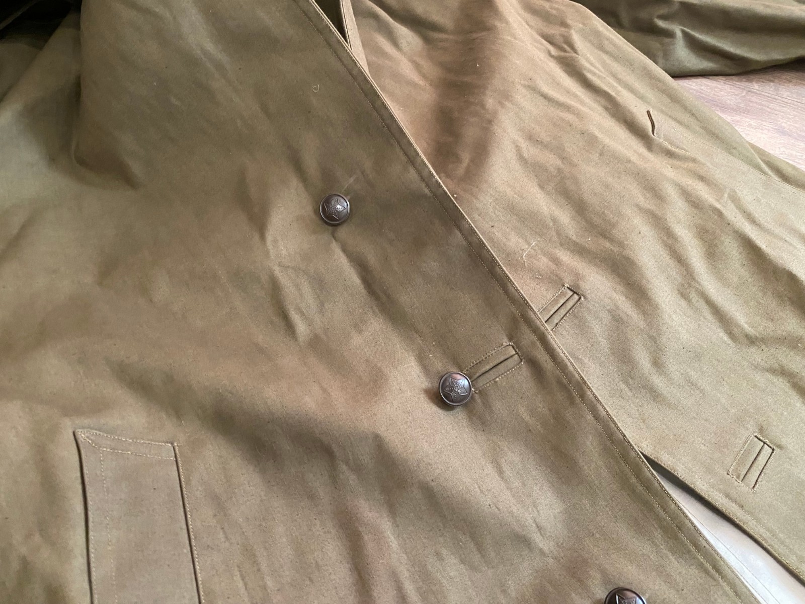 ALBANIA OFFICER LONG RAIN COAT JACKET TUNIC COMMUNIST ERA #529