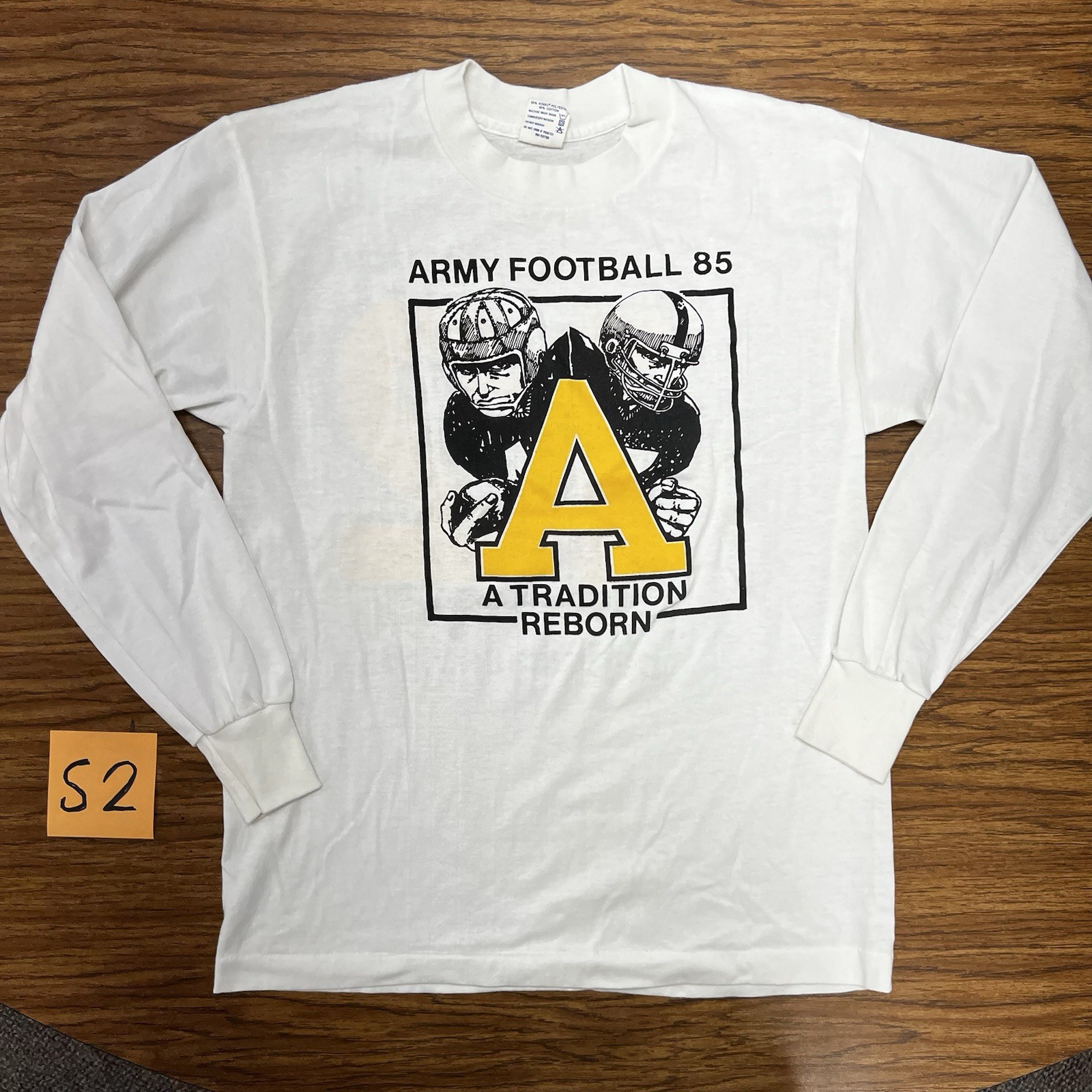 Vintage 80s Men’s Medium Long Sleeve Tee Navy Vs Army Classic 1985 Football