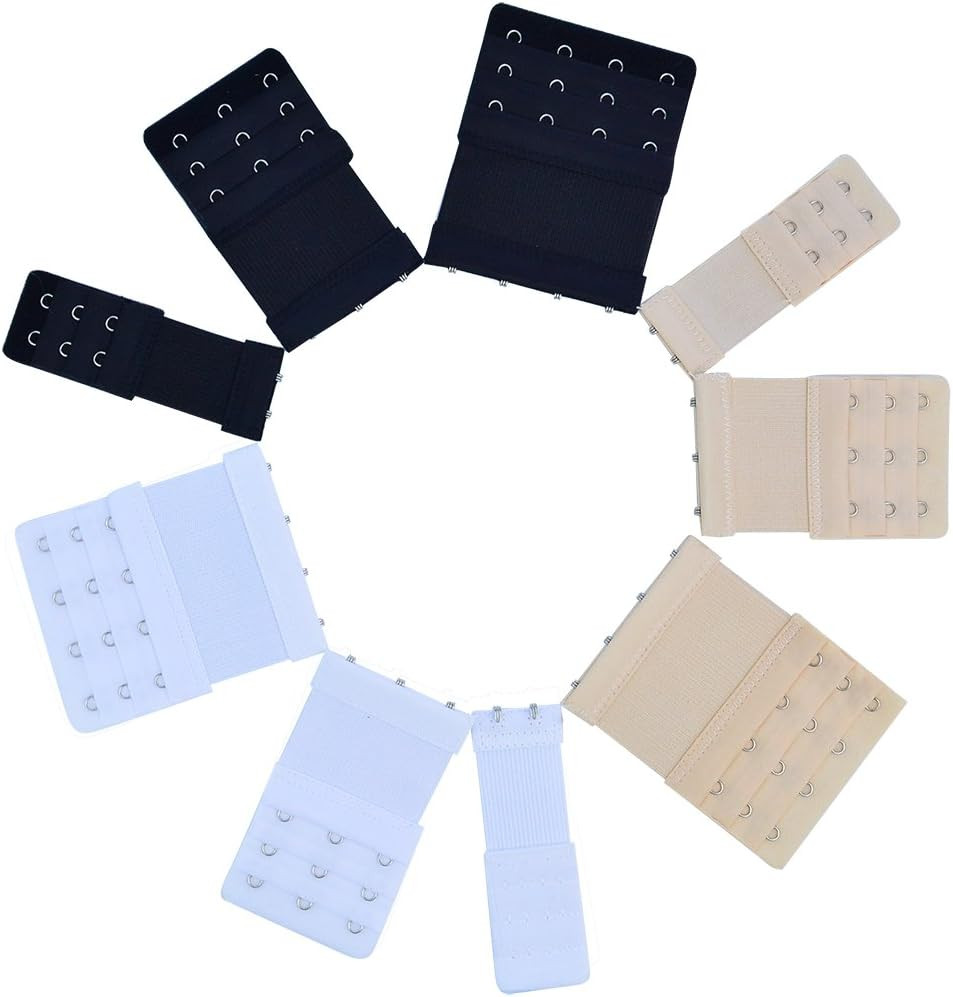 9Pcs Bra Extender 2 Hooks/3 Hooks/4 Hooks Nylon Elastic Back Bra Band Extension