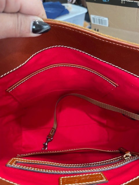 Dooney & Bourke Suede Brynn Shoulder Bag Amber w/Dust bag – Used only once!