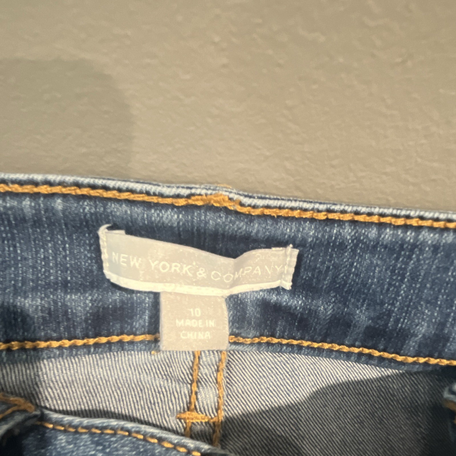 New York & Company Women’s Flared Jeans Blue Denim 5-Pocket Regular Size 10