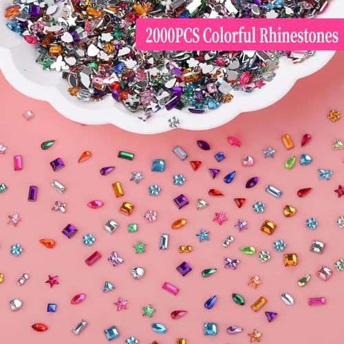 Colorful Rhinestones Rhinestone Charms Multi Shape Crystal 3D multicolored