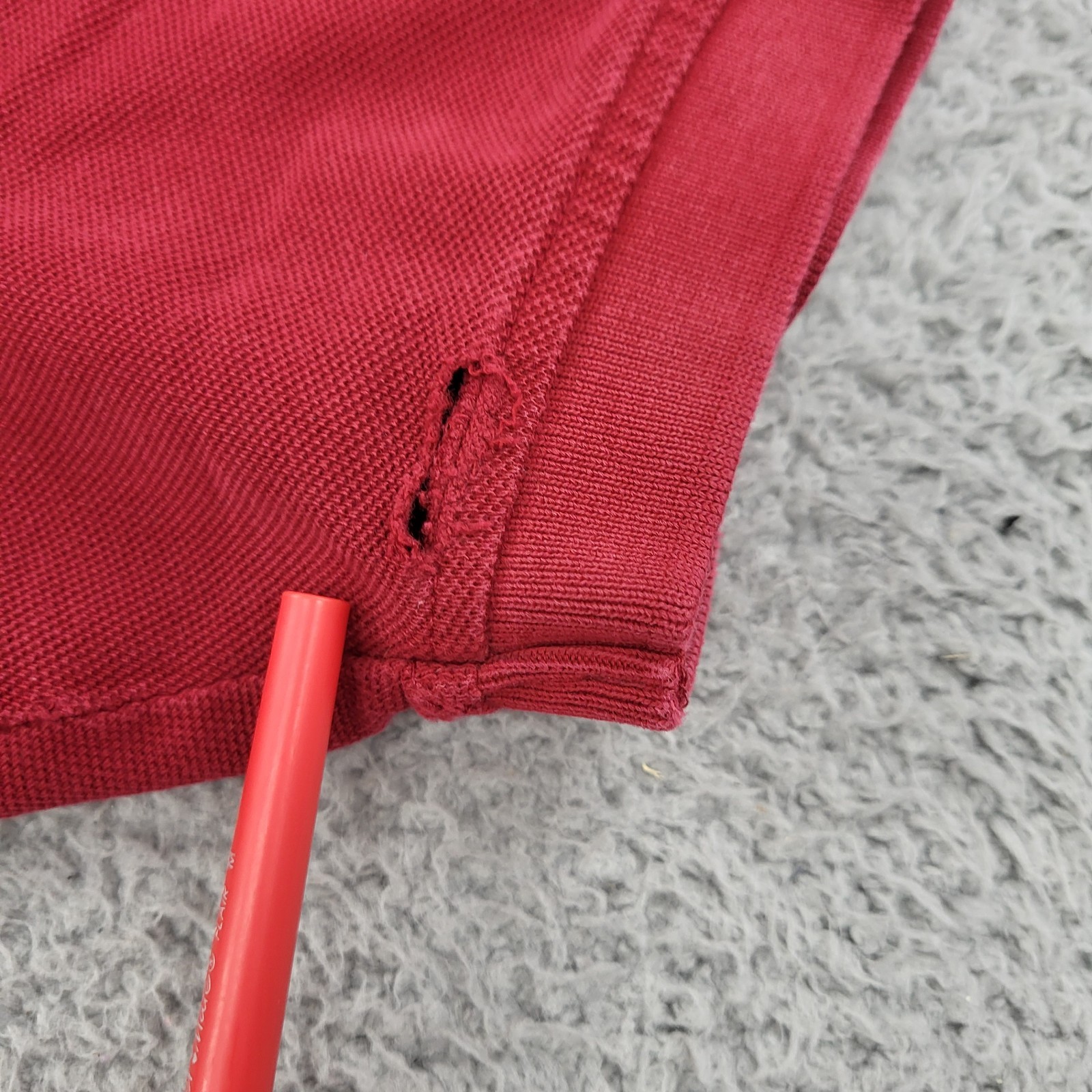 Tommy Hilfiger Polo Mens XL Red Embroidery Shirt