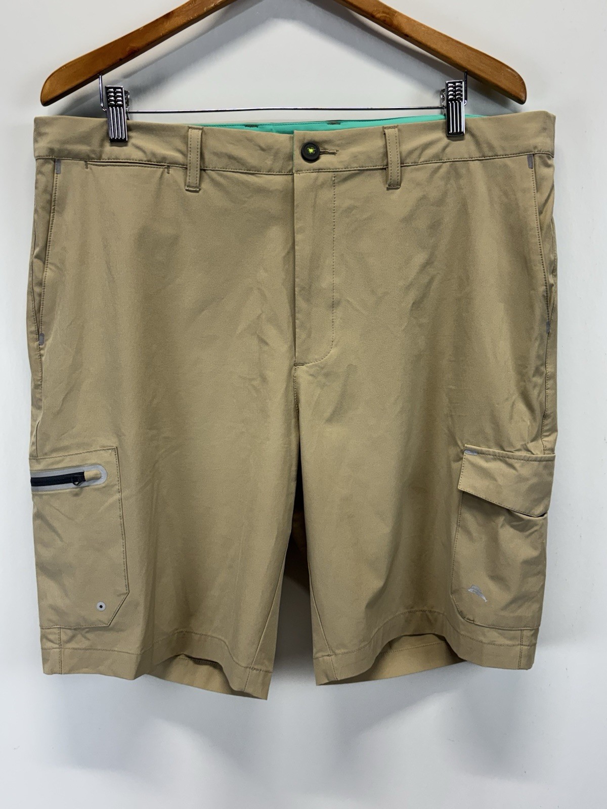 Tommy Bahama Shorts Men 38 Beige Island Zone Cayman Isles Cargo Hybird Trunks