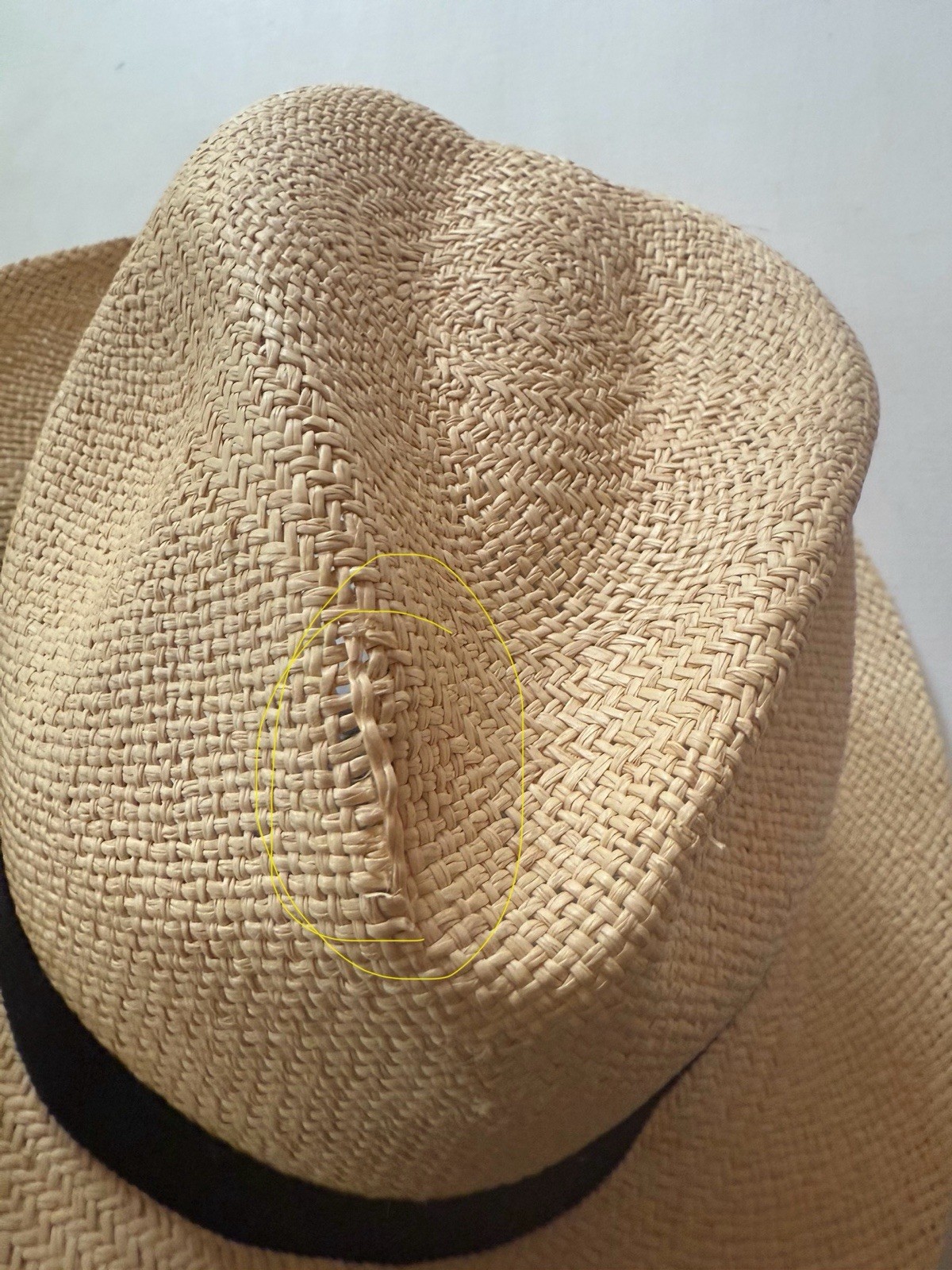 Goorin Bros 100% Toquilla 100/0100 Straw Panama Hat Natural Sz MEDIUM $180 USA