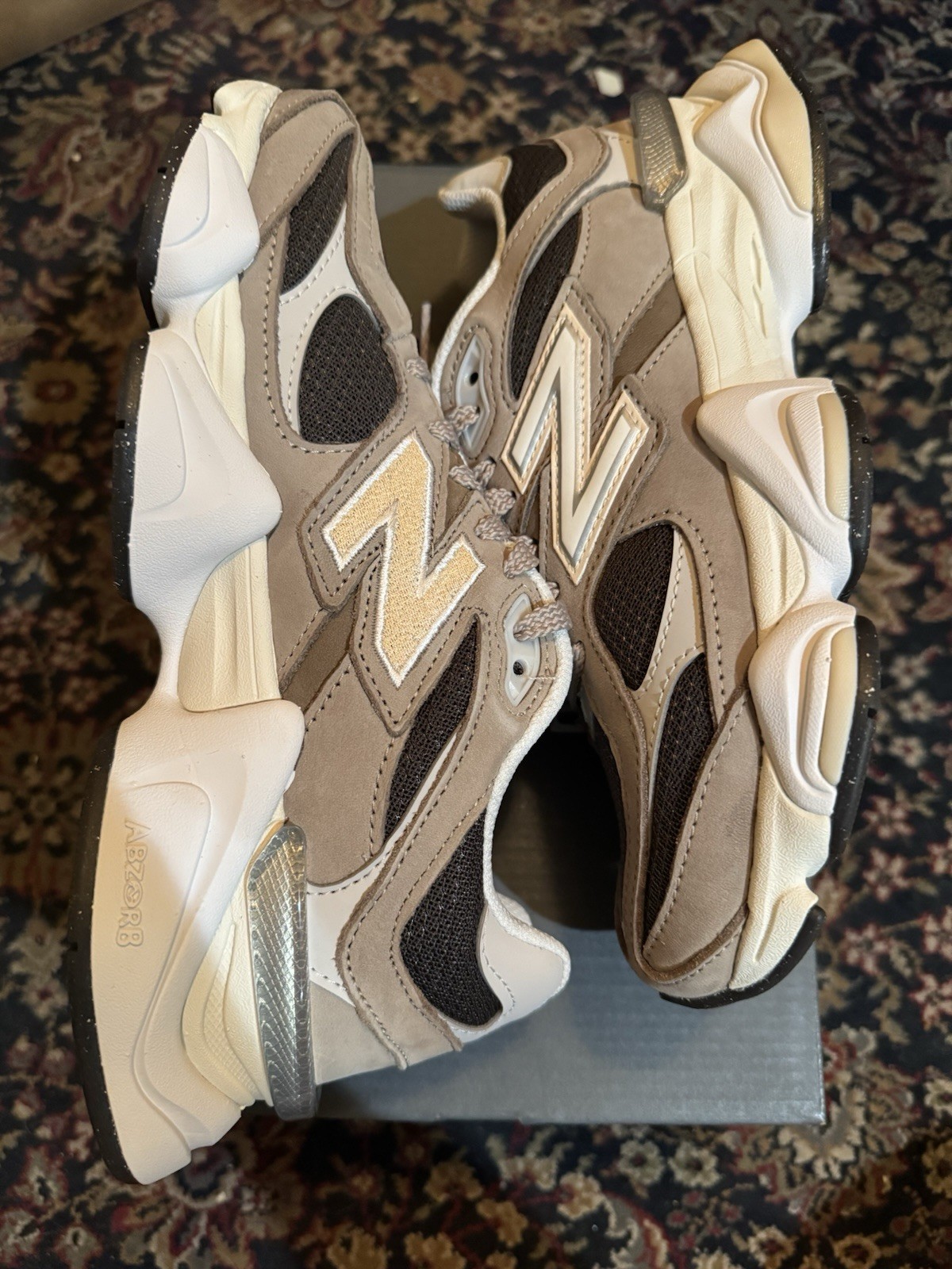 New Balance 9060 Arid Stone Black Cement Running Shoes Size 6 Men / 7.5 Women
