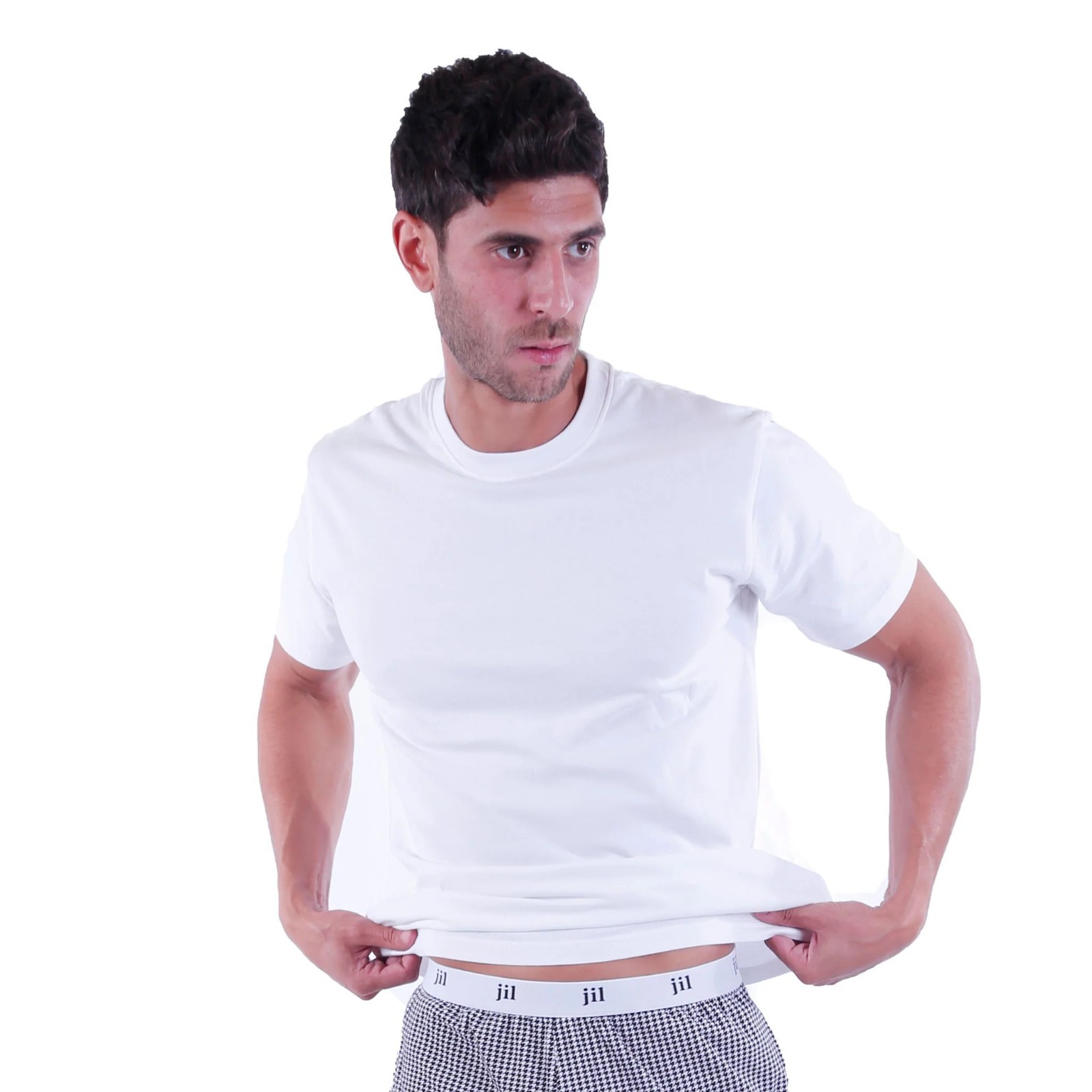 Egyptian Cotton Men Short Sleeve T-SHIRT Bright White