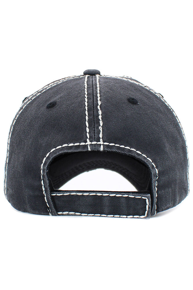 KBETHOS Women With God All Things Are Possible Distressed Cotton Baseball Cap