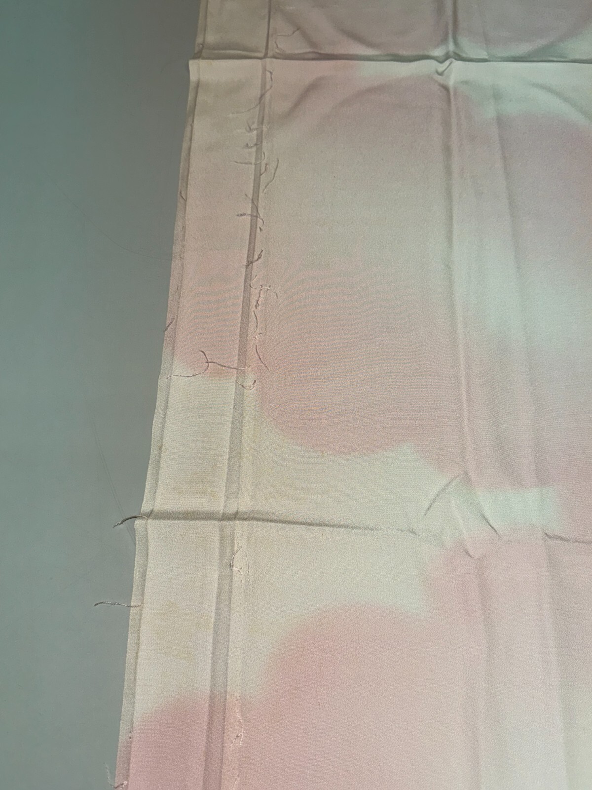 Japanese Vintage Kimono Fabric cloth Boro silk pink tradition Dirt 50.7×13.7in