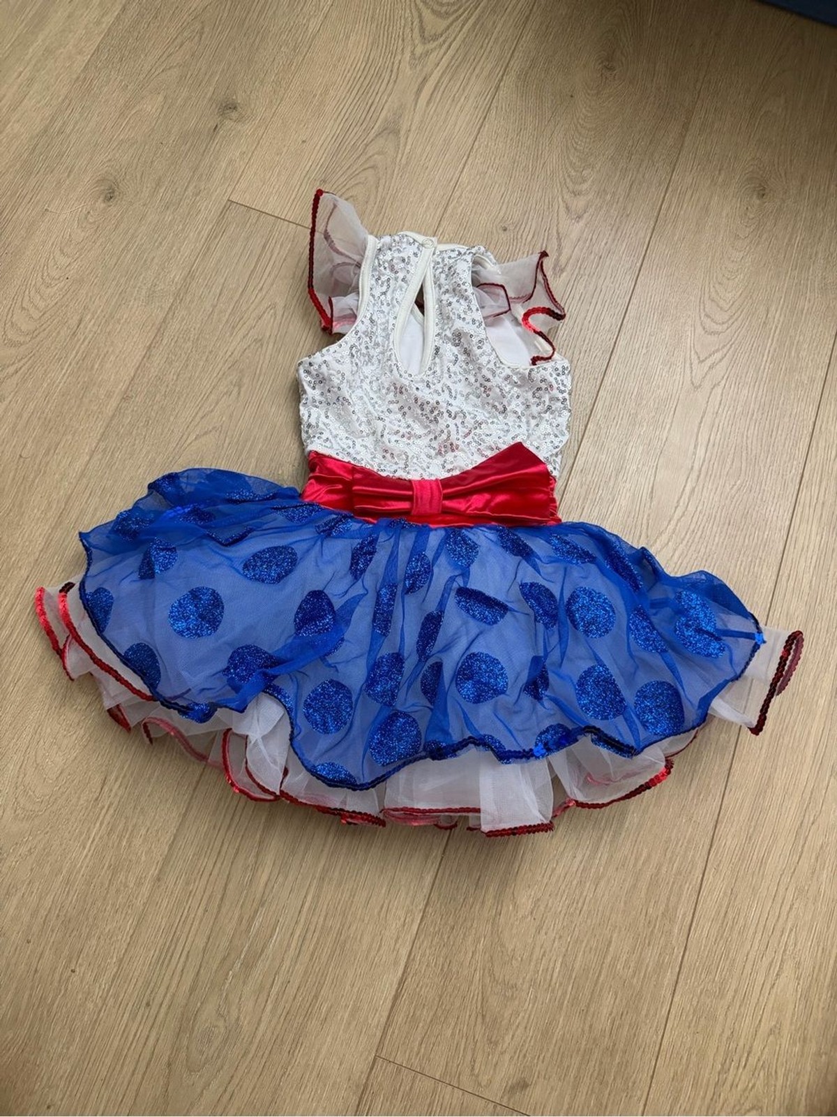 Sparkling Red, White & Blue Tutu Leotard Costume xs Good Ship Lollipop Weismann