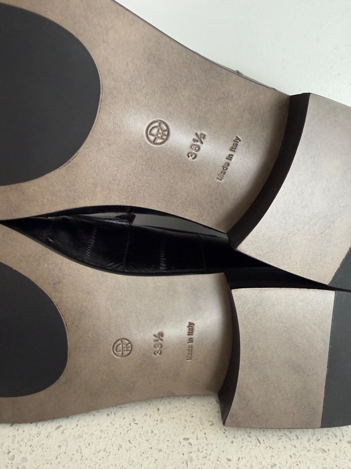 THE ROW Soft Loafers Eel Skin Black EU 38.5 US 8.5