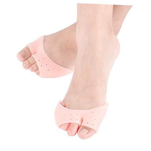 2 Pairs Forefoot Pads Metatarsal Cushions Support, Silicone Ball of Foot Skin