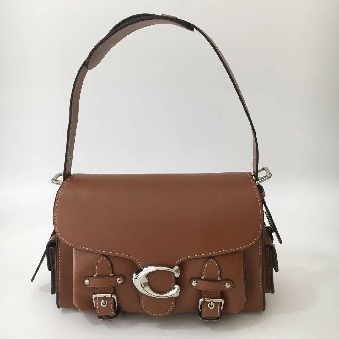 Coach CT721 Leather Soft Tabby Shoulder Bag Crossbody Brown outlet New!