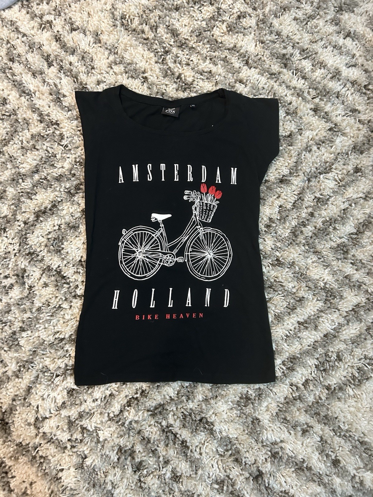 Black Woman’s Size Extra Small Holland Amsterdam Short Sleeve T-shirt