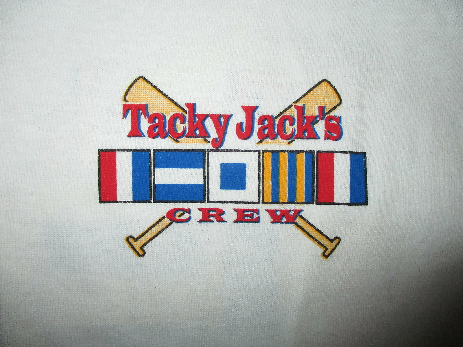 TACKY JACKS T SHIRT Retro Ringer Alabama Seafood Restaurant Crew Nautical MEDIUM