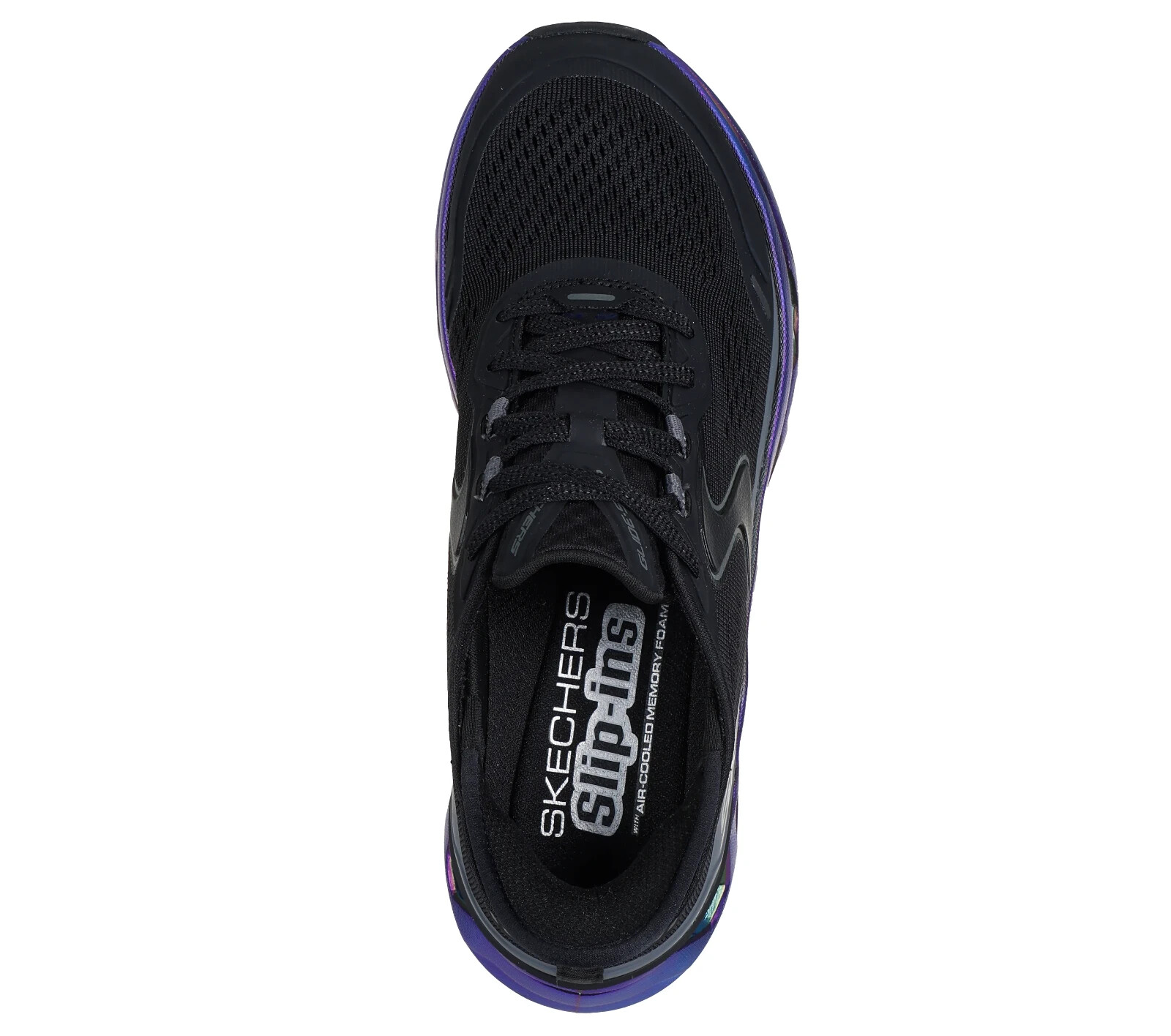 Skechers Shoes Women Slip Ins Sport Black Glide Glow Comfort Memory Foam 150516