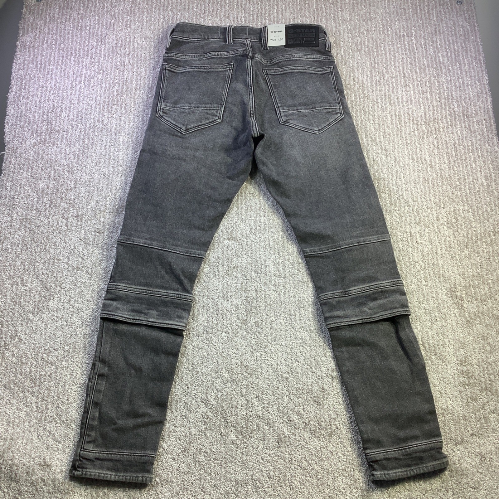 G-Star RAW Airblaze 3D Skinny Jeans 28 x 30 Faded Odyssey Grey Destroyed NWT