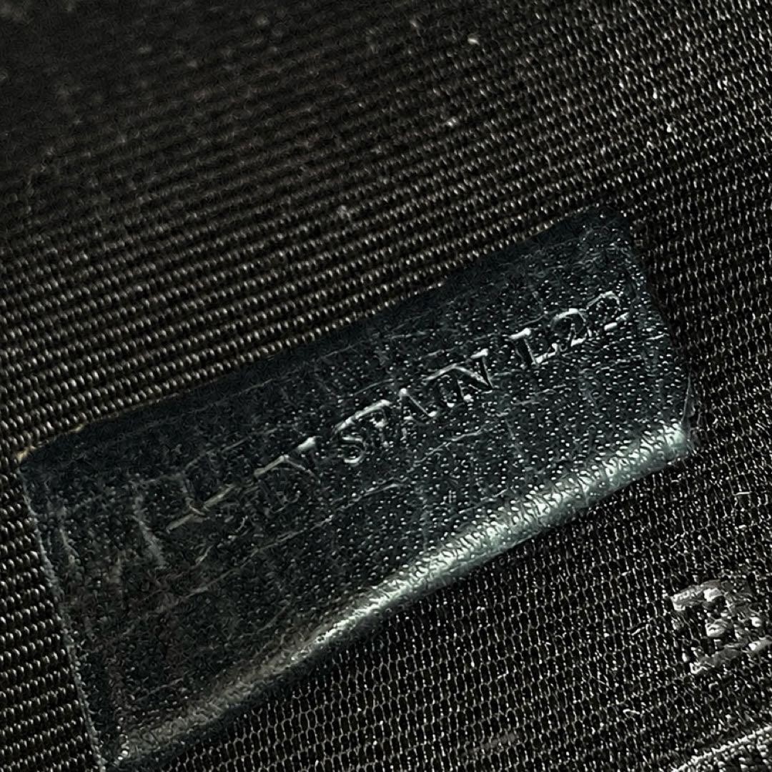 LOEWE Loewe Anagram Leather Pouch Black Embossed Leather