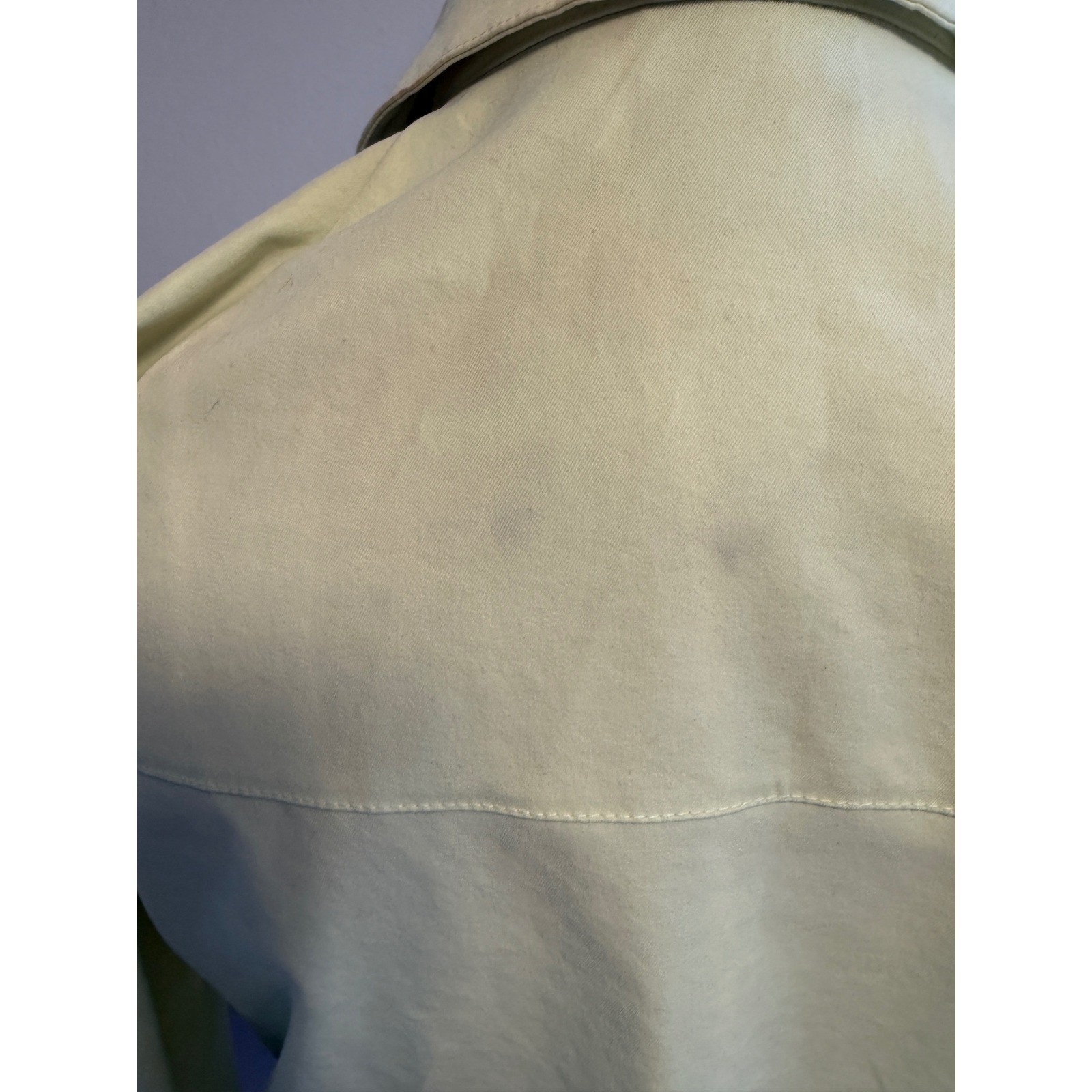 Nike Women Light Yellow Utility Jacket Button Snap Zip Pockets Sportswear Size S