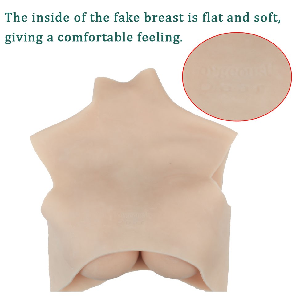 Realistic B-H Cup Silicone Breast Forms Breast Plate Fake Boobs For Crossdresser