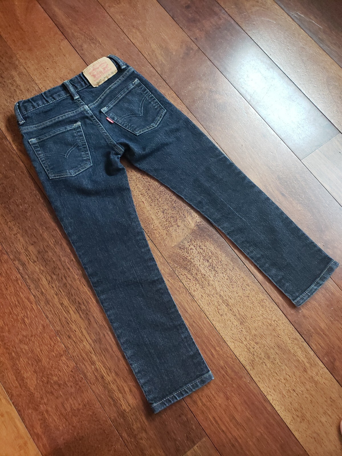 Levi’s 510 Skinny Stretch Wasit Adjusters Dark Blue Jeans Kids W24xL22 Size 8Reg