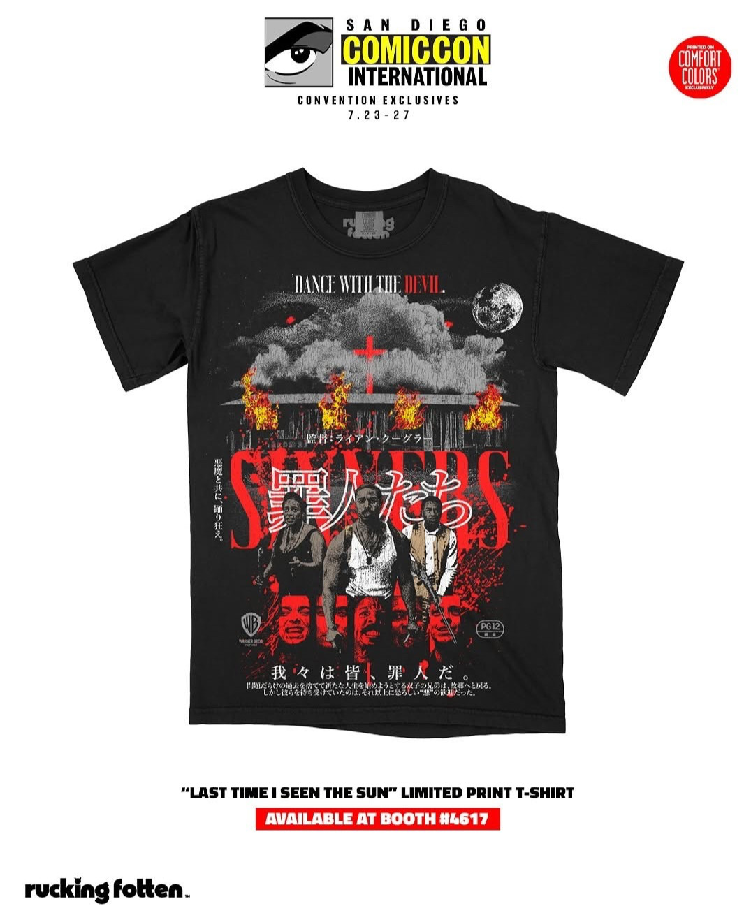 Brand New Rucking Fotten SINNERS Shirt LARGE Comic Con Limited Edition