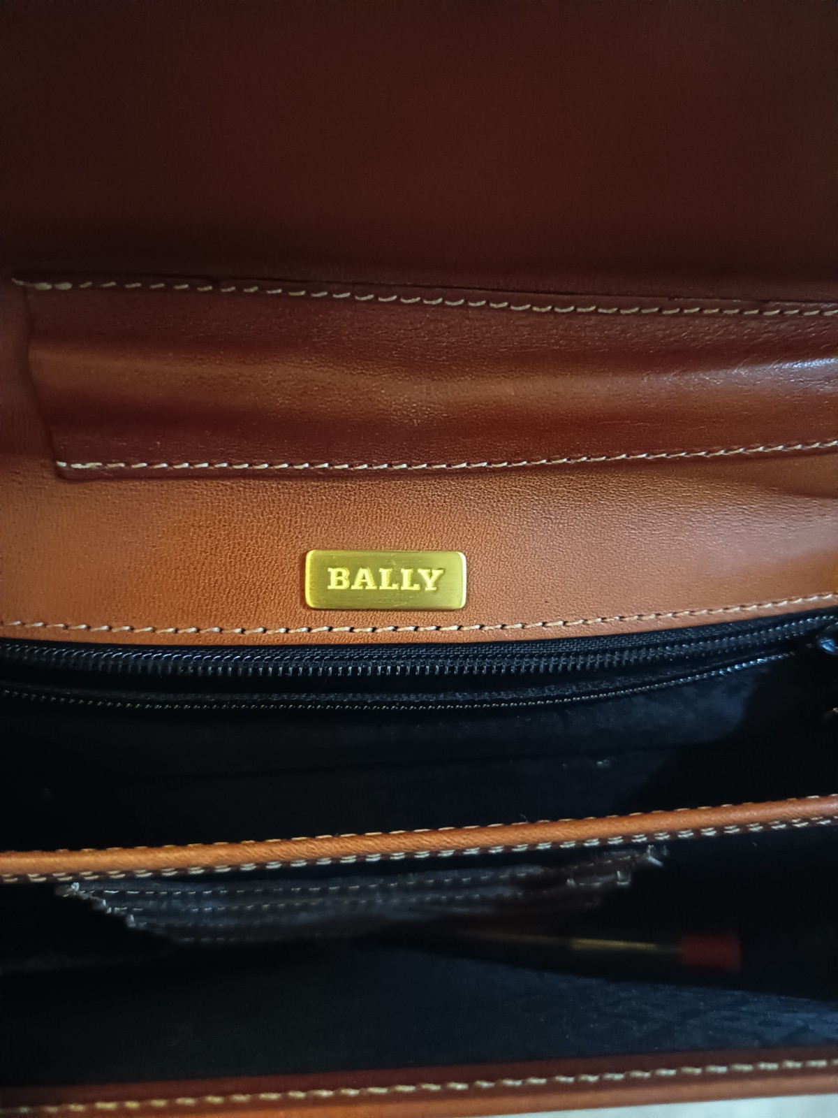 Bally Vintage Executive Foldover Organizer Brown Leather Clutch Bag (Unisex)