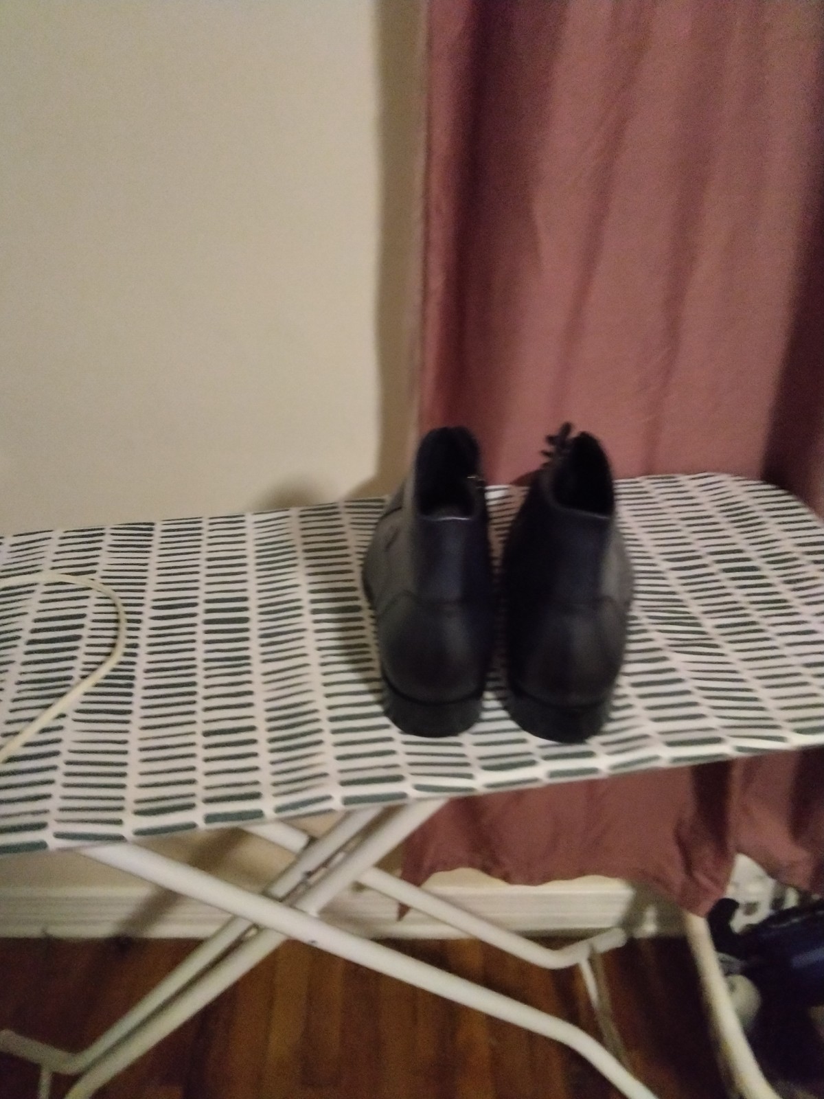 Men’s Black Lace-Up Ankle Boots with Zipper and Square Toe