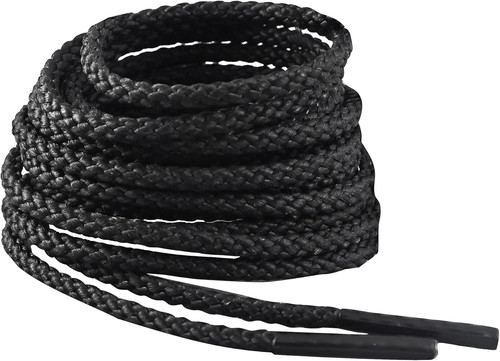 IRONLACE Unbreakable Round Bootlaces – Indestructible, 108-Inch, Black
