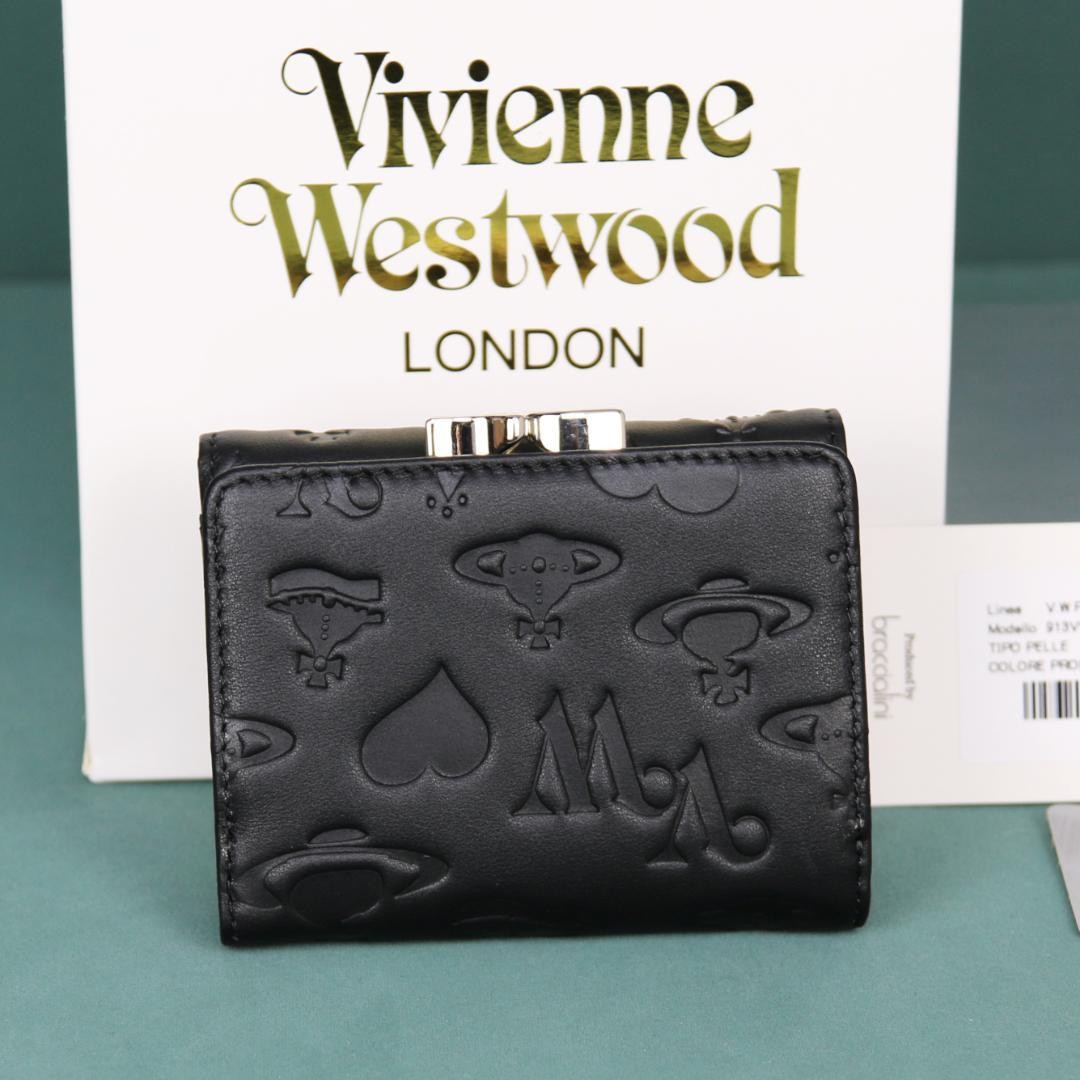 Vivienne Westwood Gamaguchi Trifold Wallet Color Black 11cm × 9cm × 3.5cm NEW