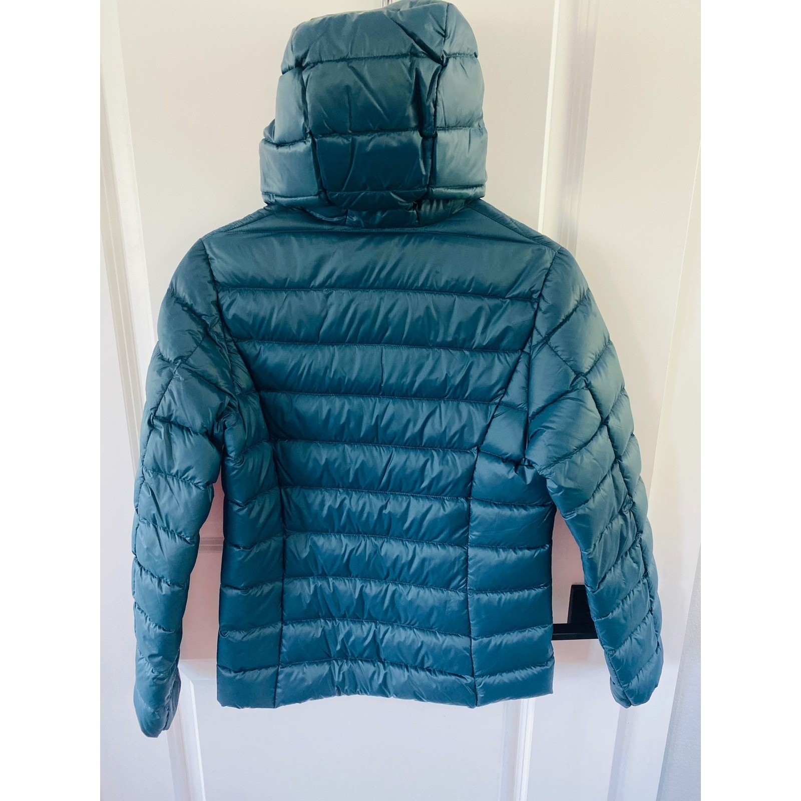 Eddie Bauer Womens CirrusLite Hooded Down Jacket Teal Blue 650 Fill XS Puffer