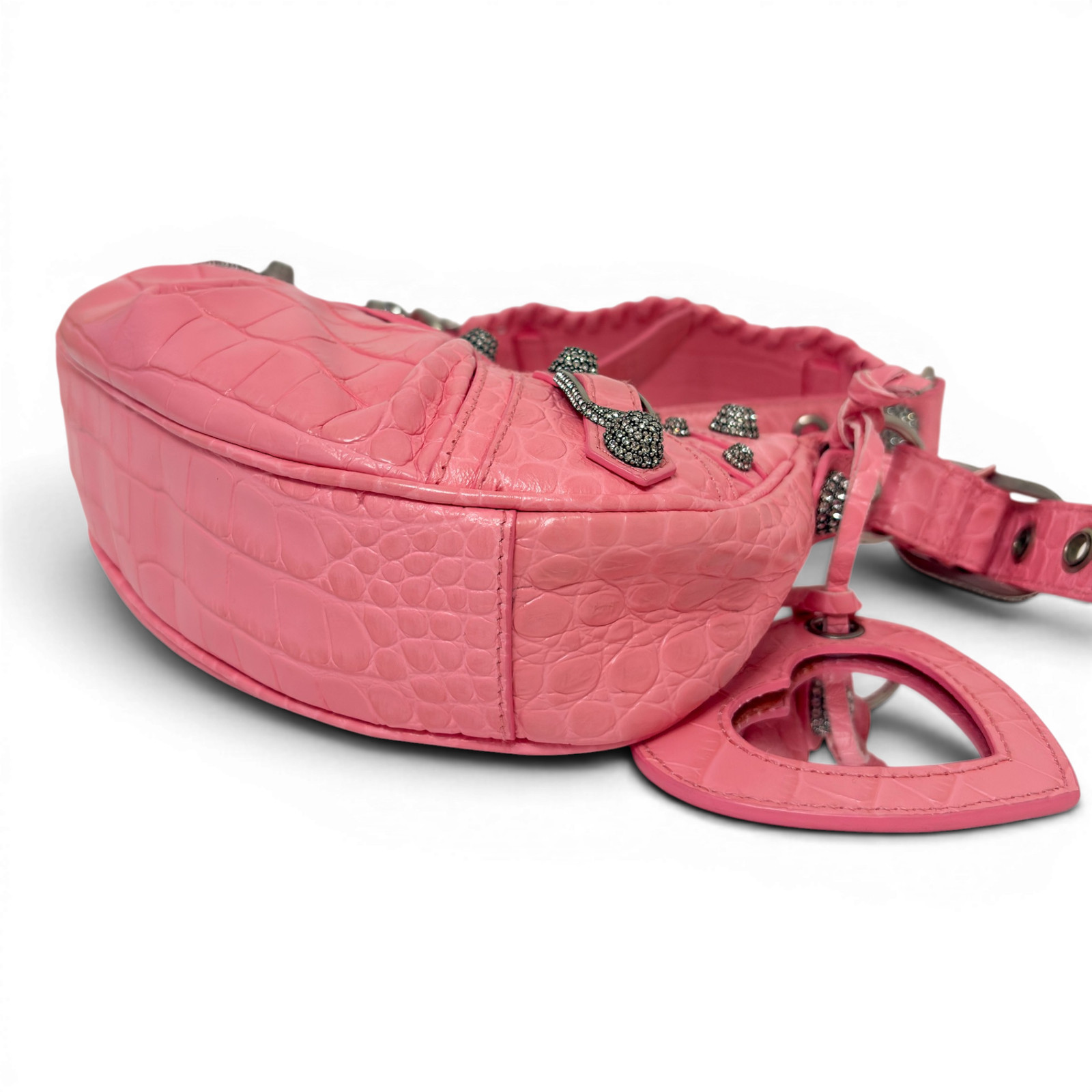 BALENCIAGA Le Cagole Shoulder Bag XS Linestone Pink