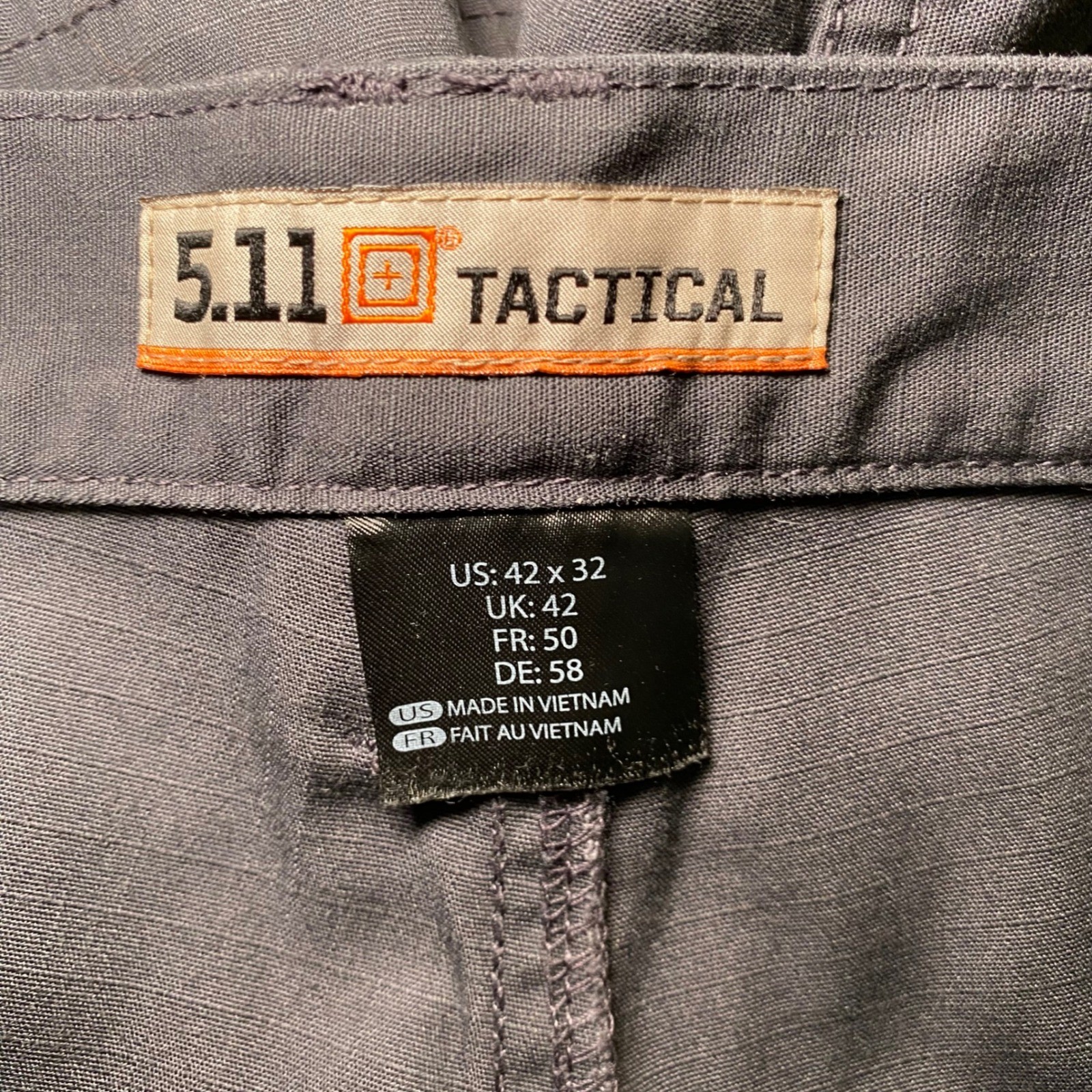 5.11 Tactical TDU Cargo Pants 42×32 Ripstop Gray Utility Workwear 74280
