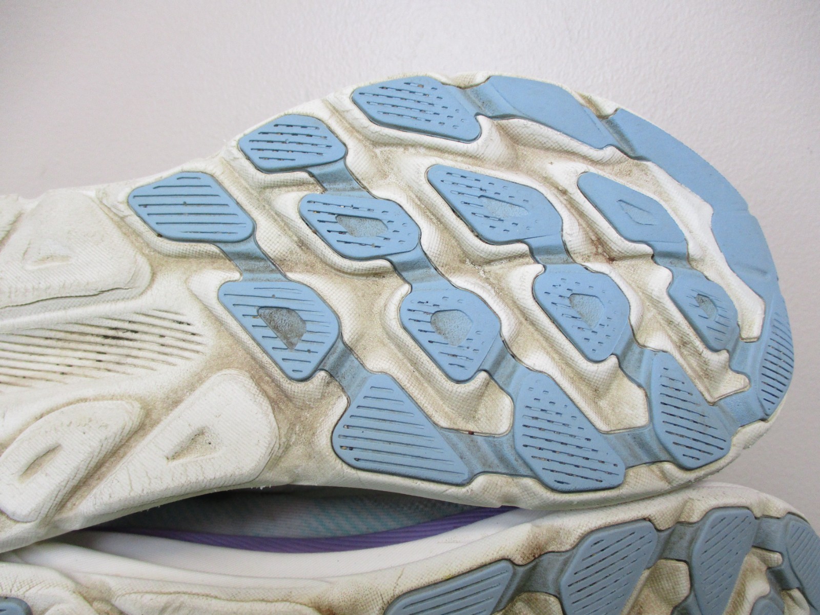 Hoka Clifton 9 Shoes Womens 9.5 Green Purple White Track Road Running Cushion *
