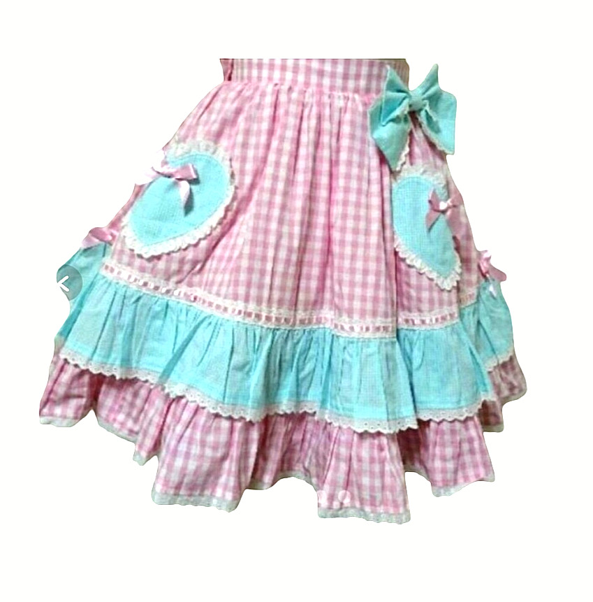 BNWT, RARE Angelic Pretty Sweet Lolita Pastel Gingham Petticoat Skirt, O/S
