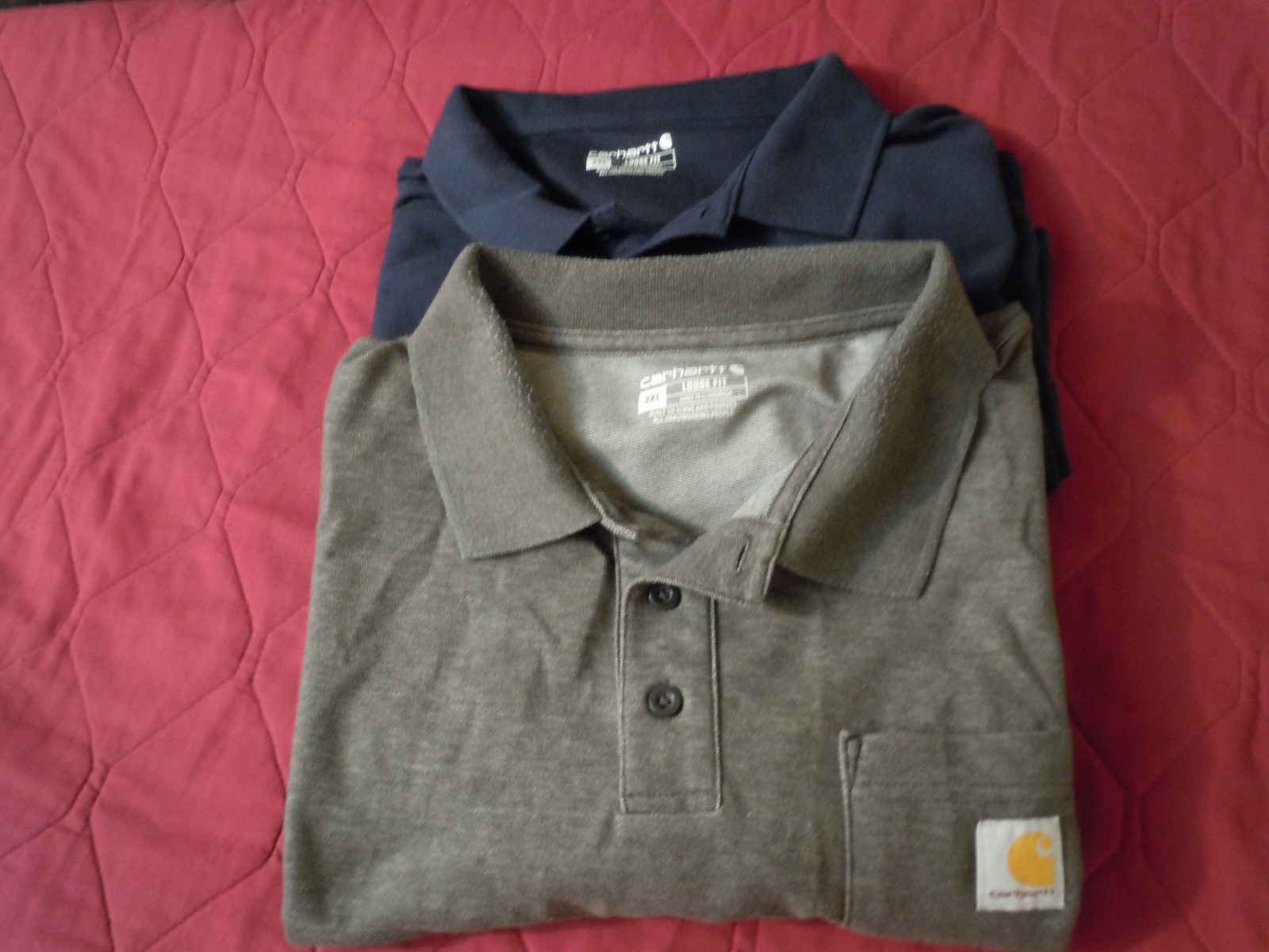 Carhartt * Two Men’s Polo Shirts * size 3XL – XXXL * Navy and Gray