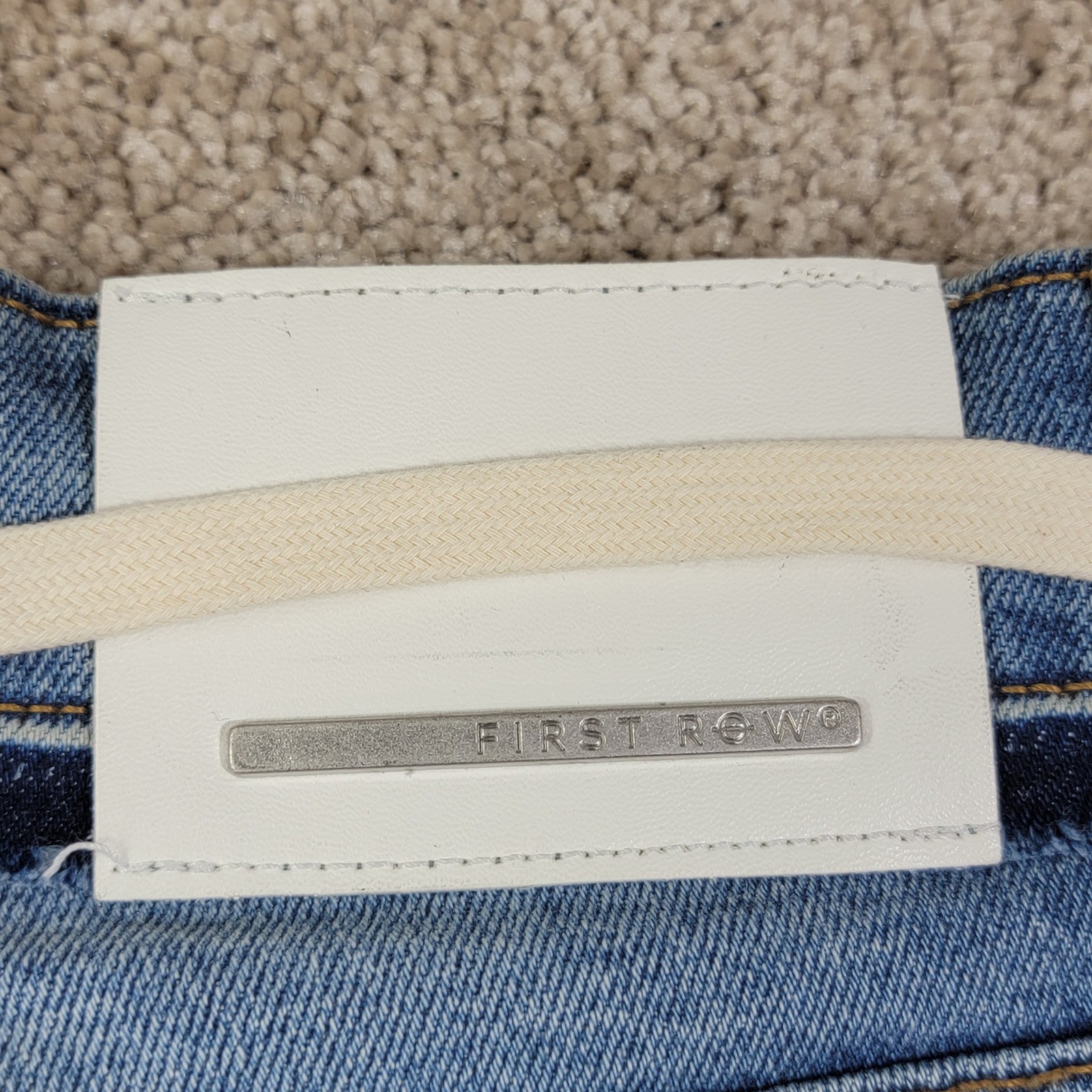 First Row Slim Straight Jeans 32×32 Made In USA American Flag Paint Splatter