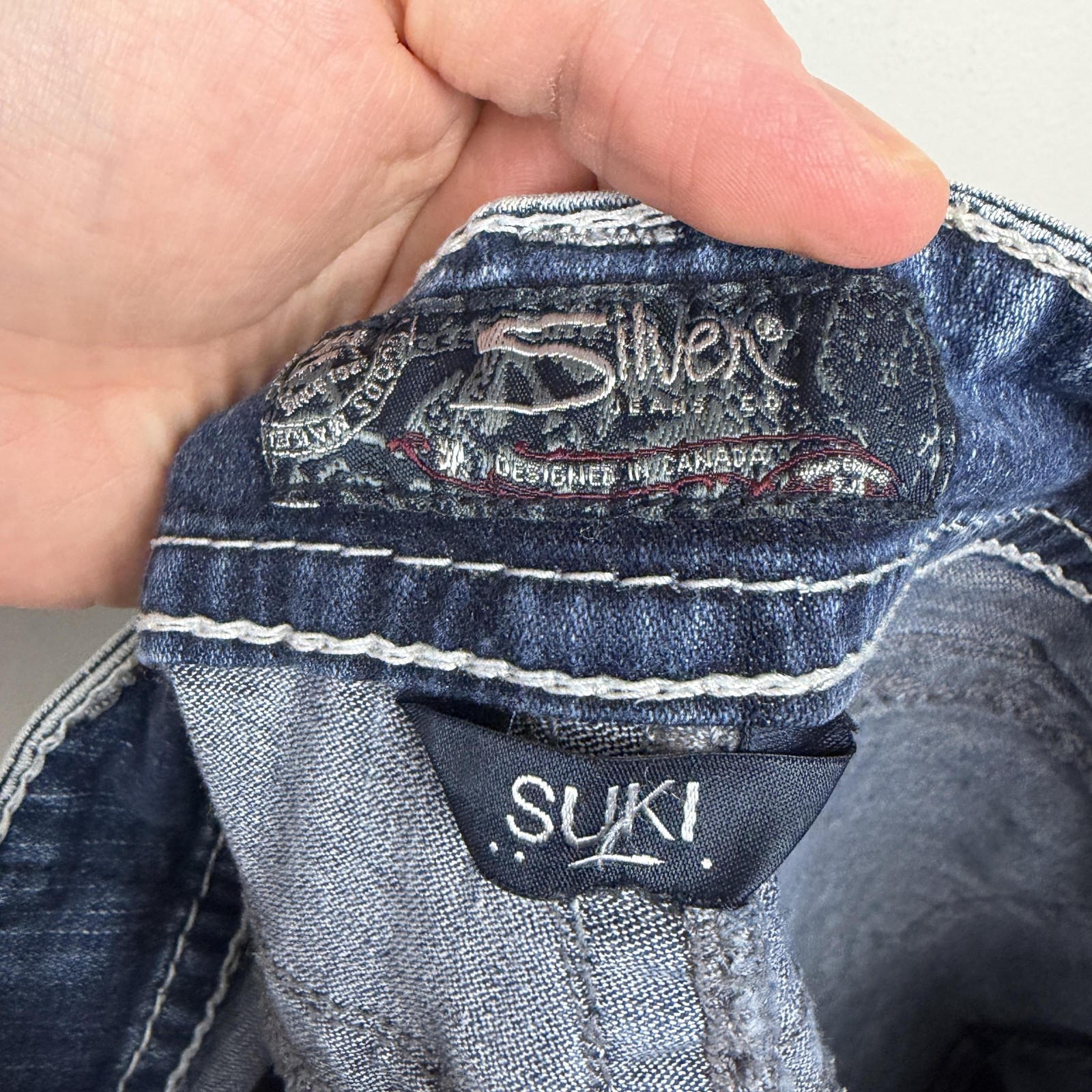 Silver Jeans Co Suki Mid Boot Jeans Womens 32×33 Blue Bootcut Stretch Denim