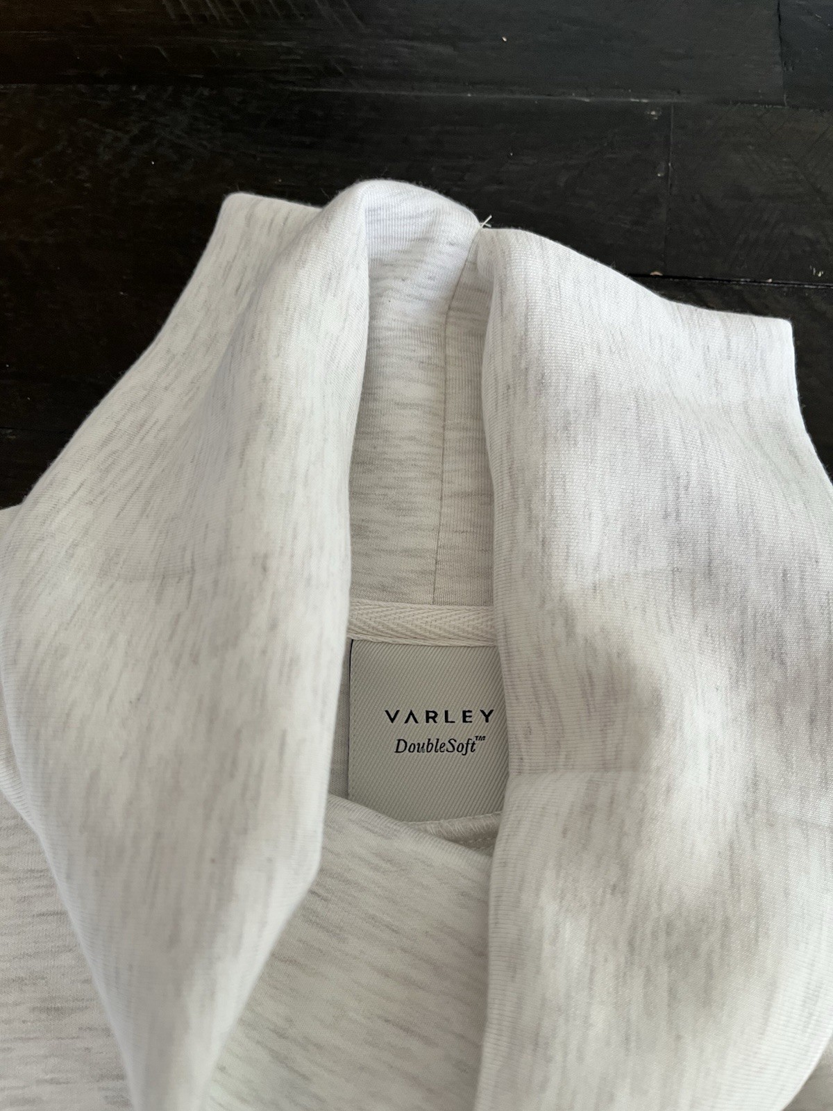 Varley Sz S Ethel DoubleSoft Clnch Waist Sweatshirt Light Gray