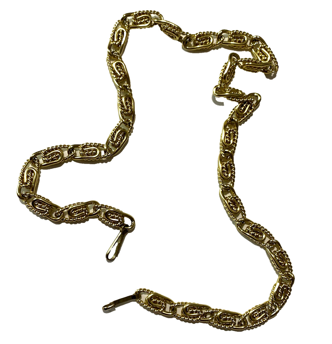 Vtg Gold Tone Clip-On Replacement Bag CHAIN Shoulder Strap Handle Chunky S Link