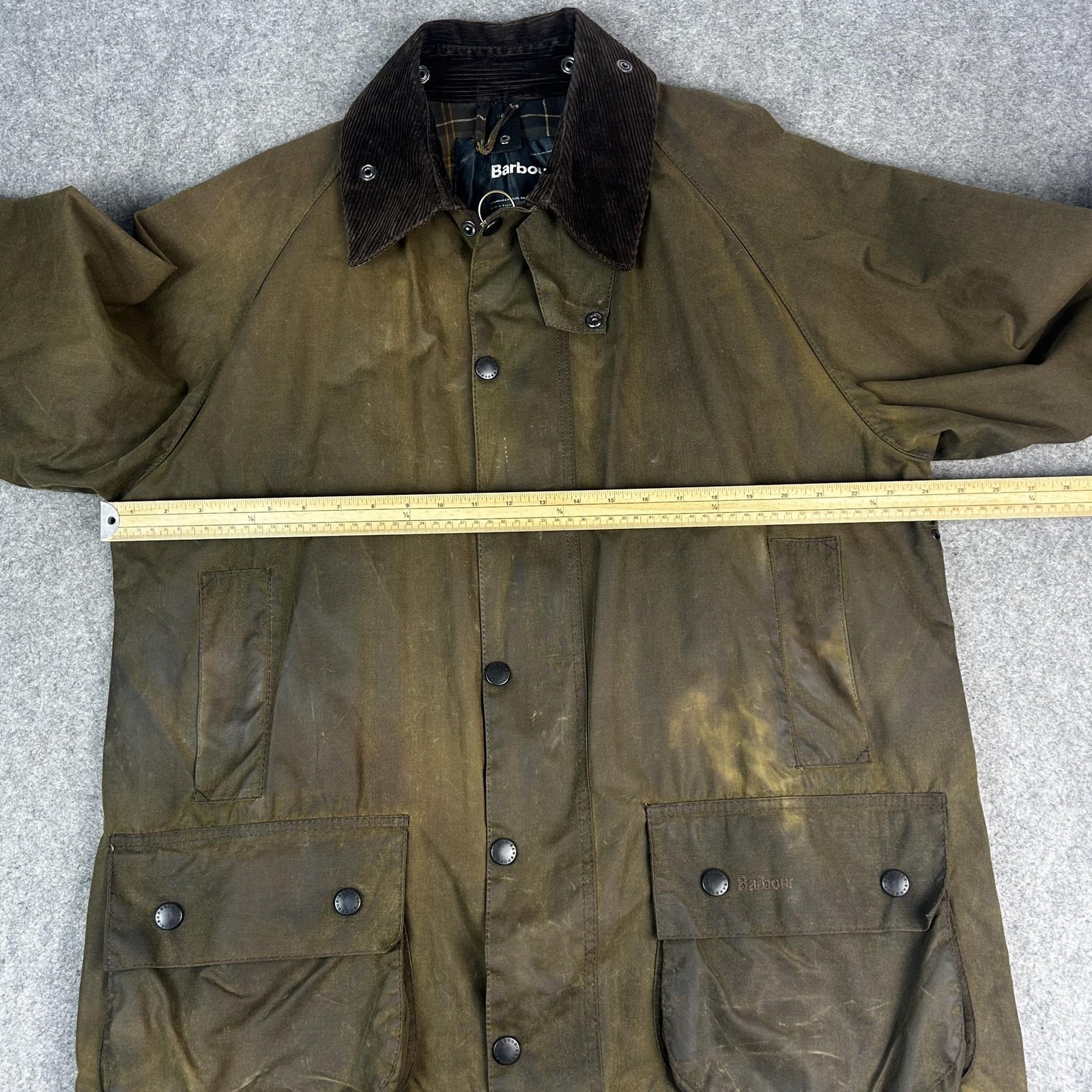 Barbour Jacket Mens C42 107CM Green A830 Classic Beaufort Wax Coat England Made