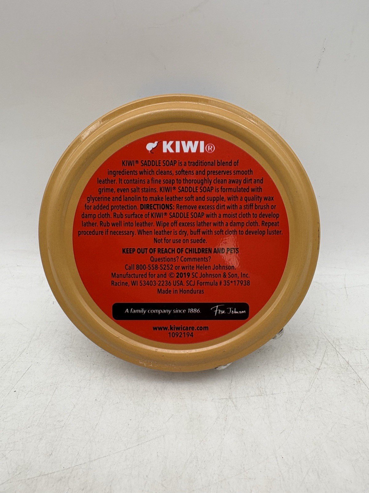 Kiwi SC Johnson Saddle Soap Tin 3 1/8 Ounce Paste Each New Lot of 10