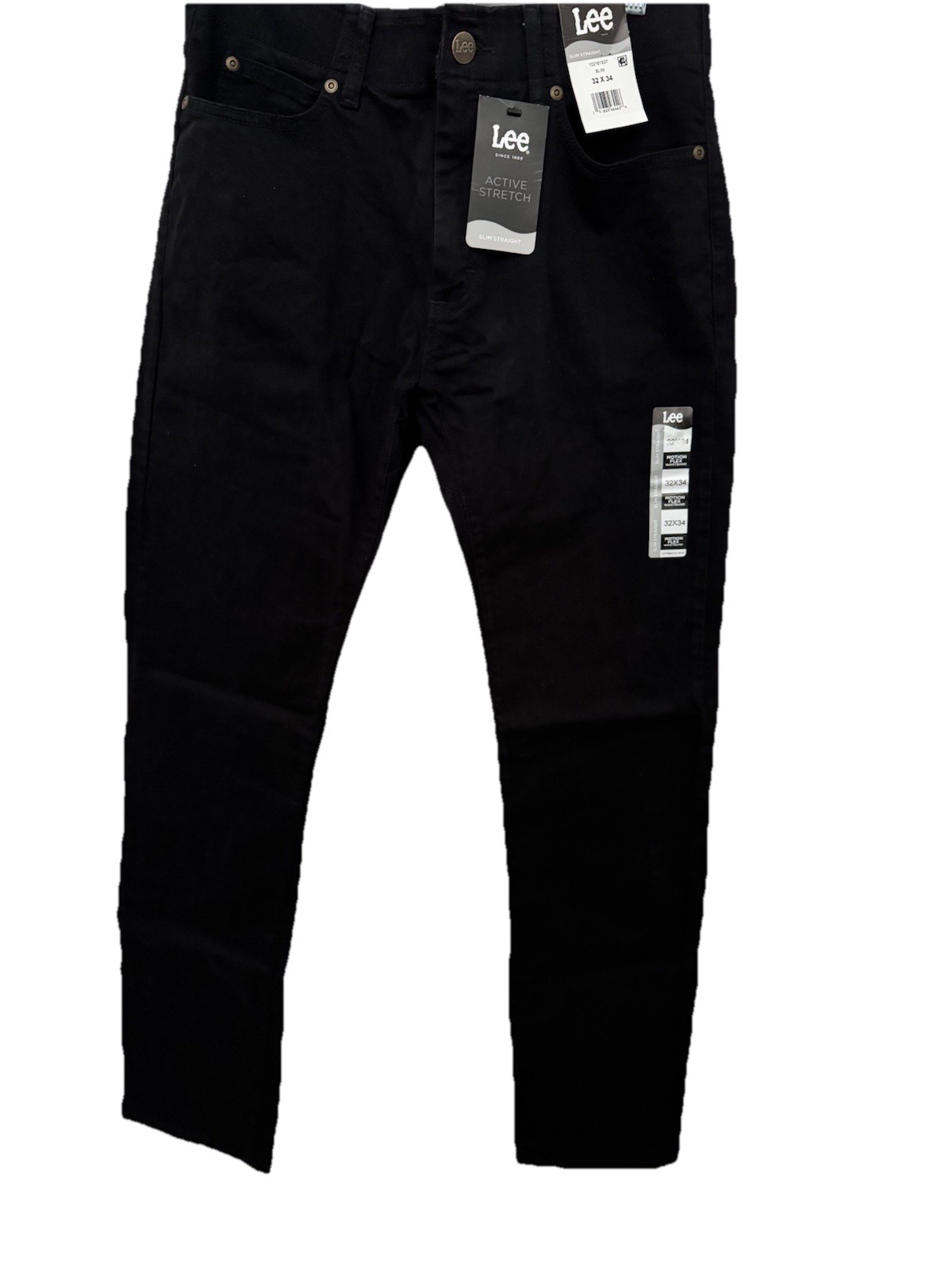 LEE Slim Straight Black Size 29x30Cotton/Elastane Active Stretch Slim Seat/Thigh